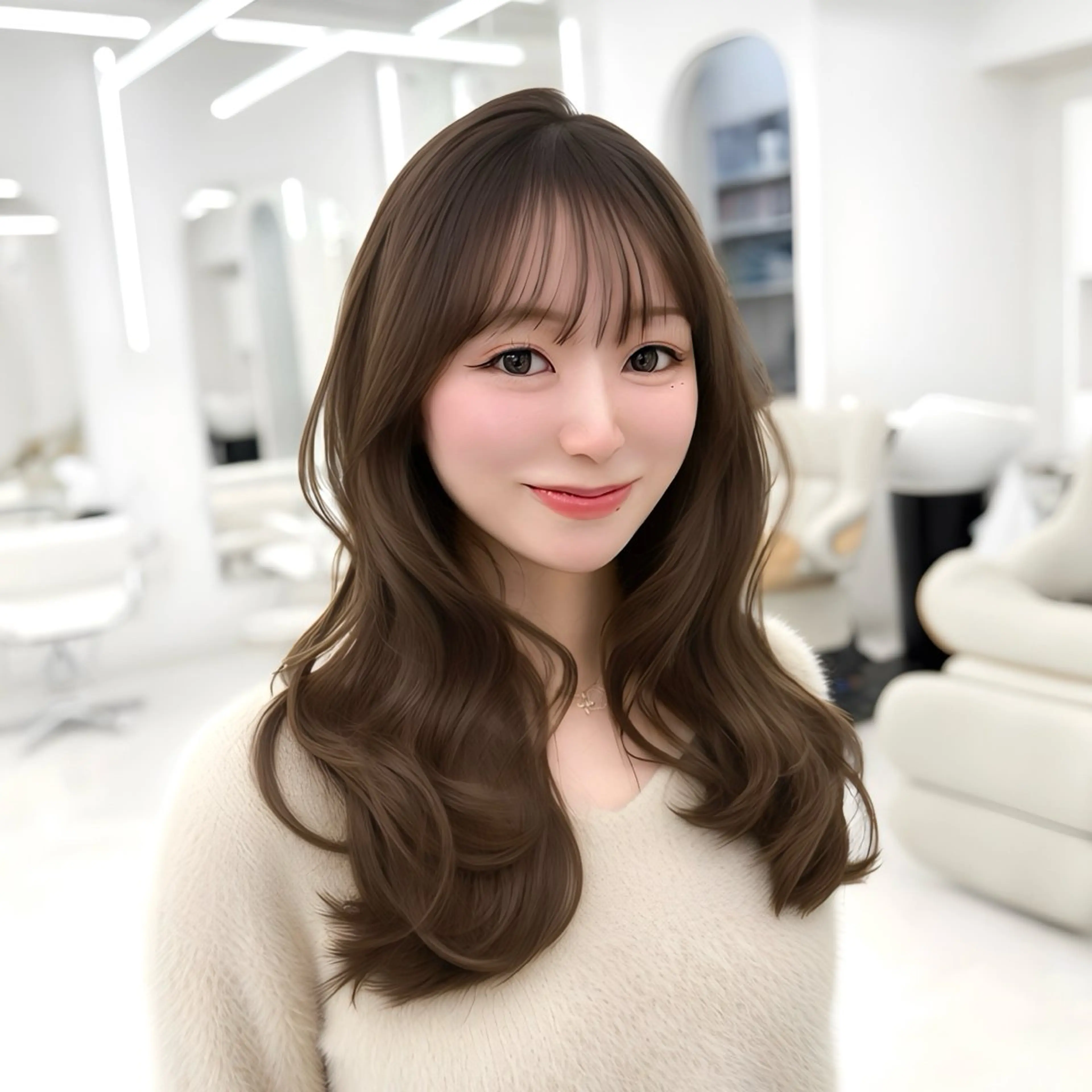 ロング カラー くびれヘア 髪質改善 韓国風ヘア レイヤーカット 似合わせカット カット ヘアカラー トリートメント 韓国ヘア🇰🇷× 髪質改善🫧テルのヘアスタイル