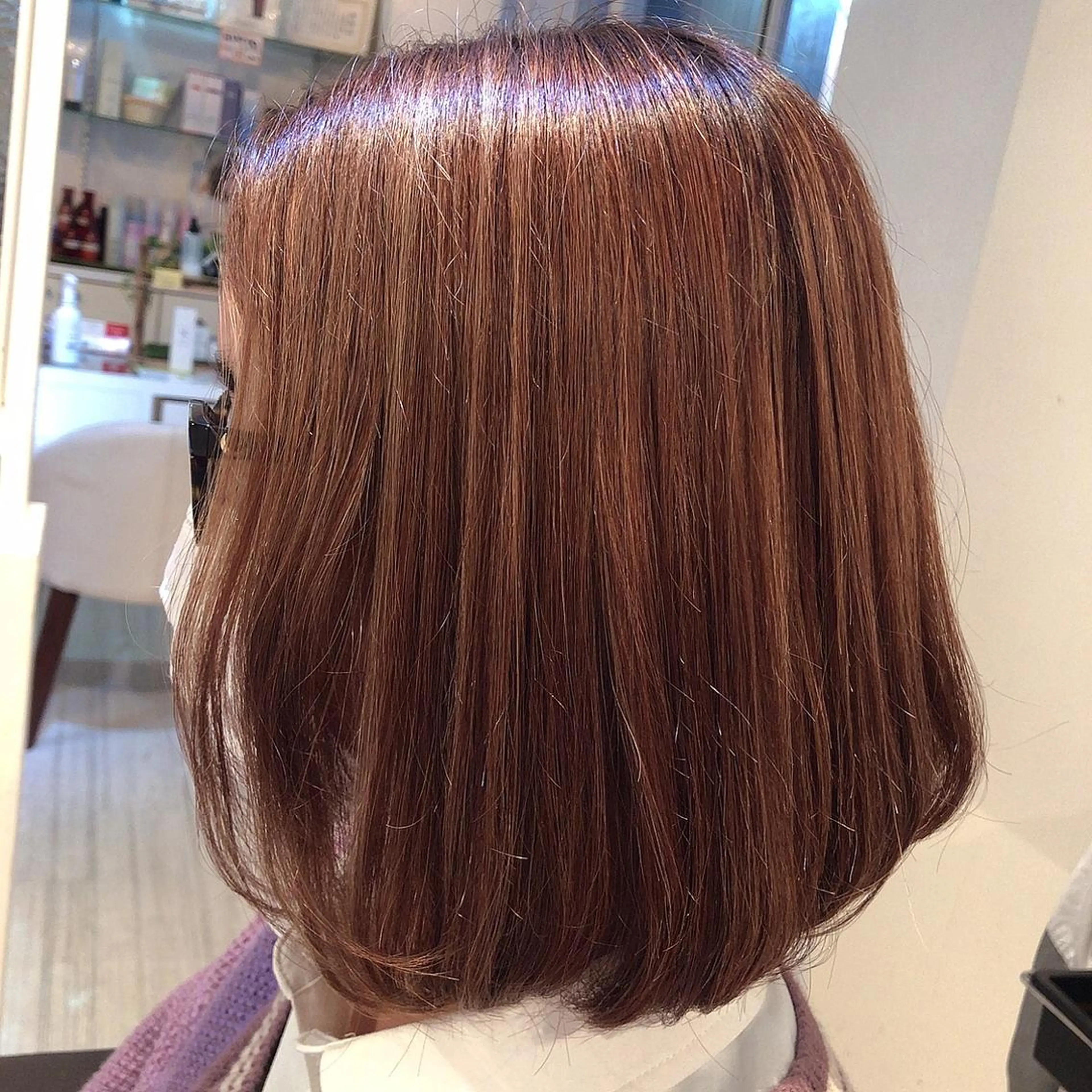 ミディアム 髪質改善&ストレート ✂︎鈴木青樹のヘアスタイル