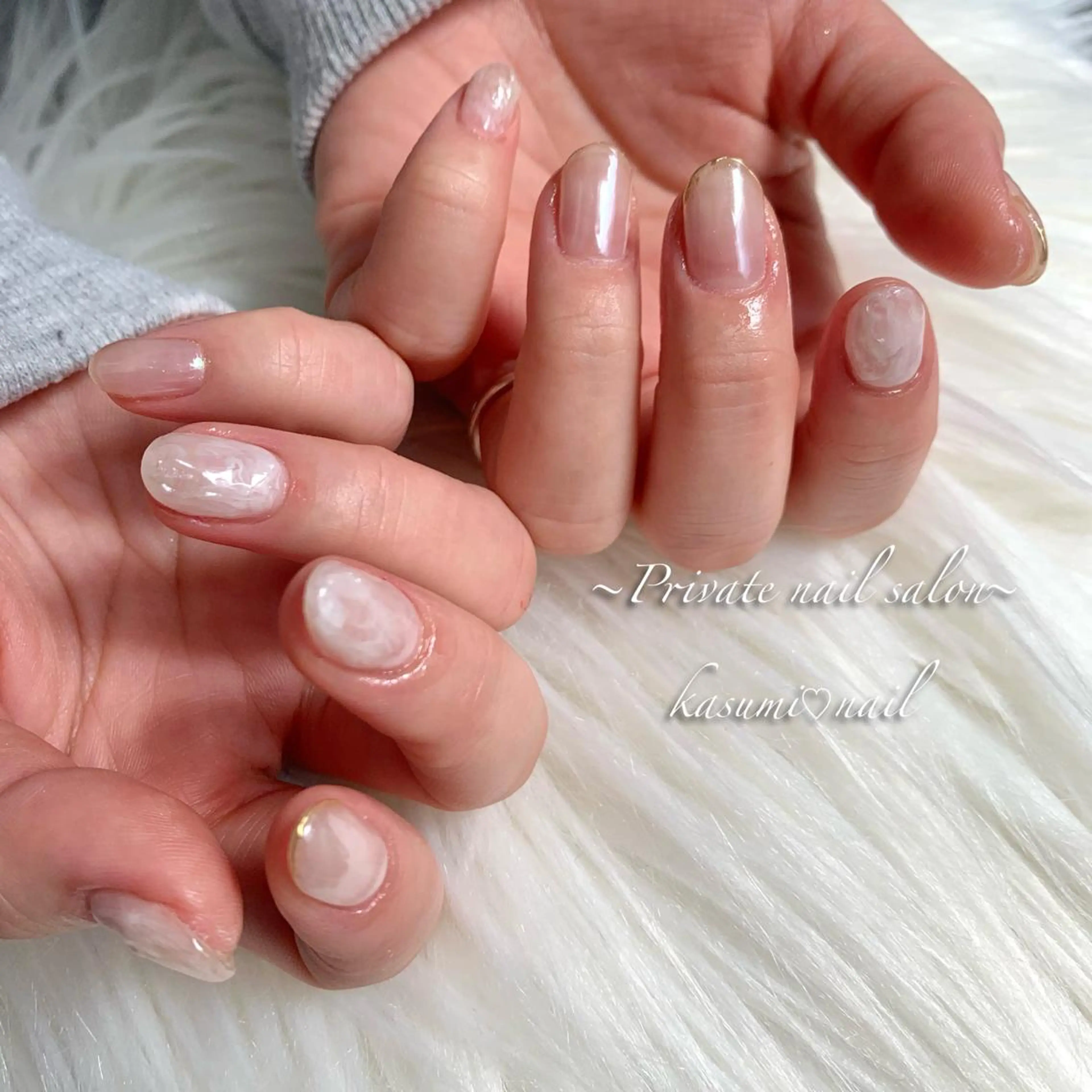 ネイル アートネイル ラメ(グリッター) マグネットネイル ミラーネイル 持ち込み KASUMI♡ Nailのネイルデザイン