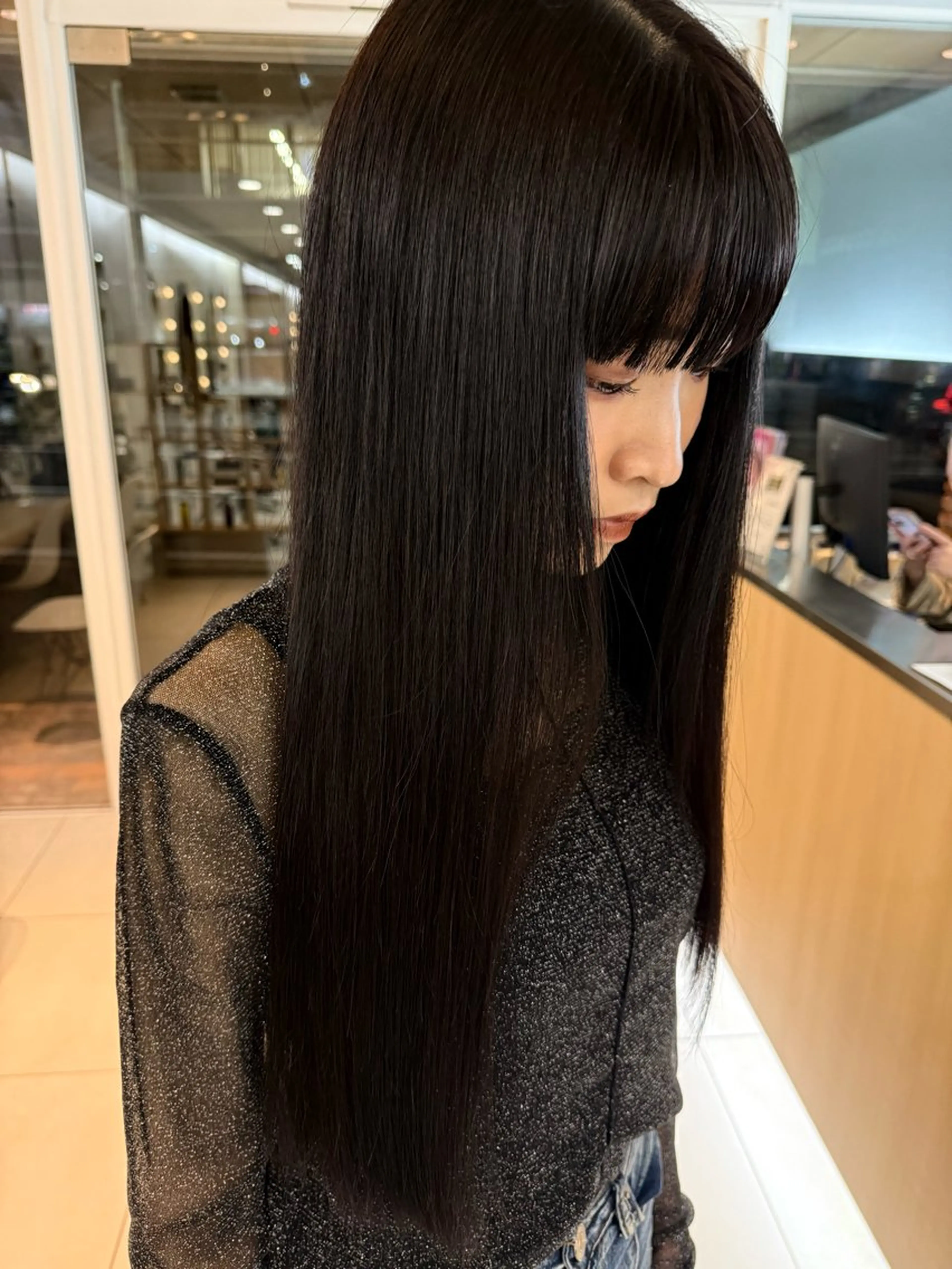 ロング カラー ラベンダーカラー カット ヘアカラー ツチダ ヒナのヘアスタイル