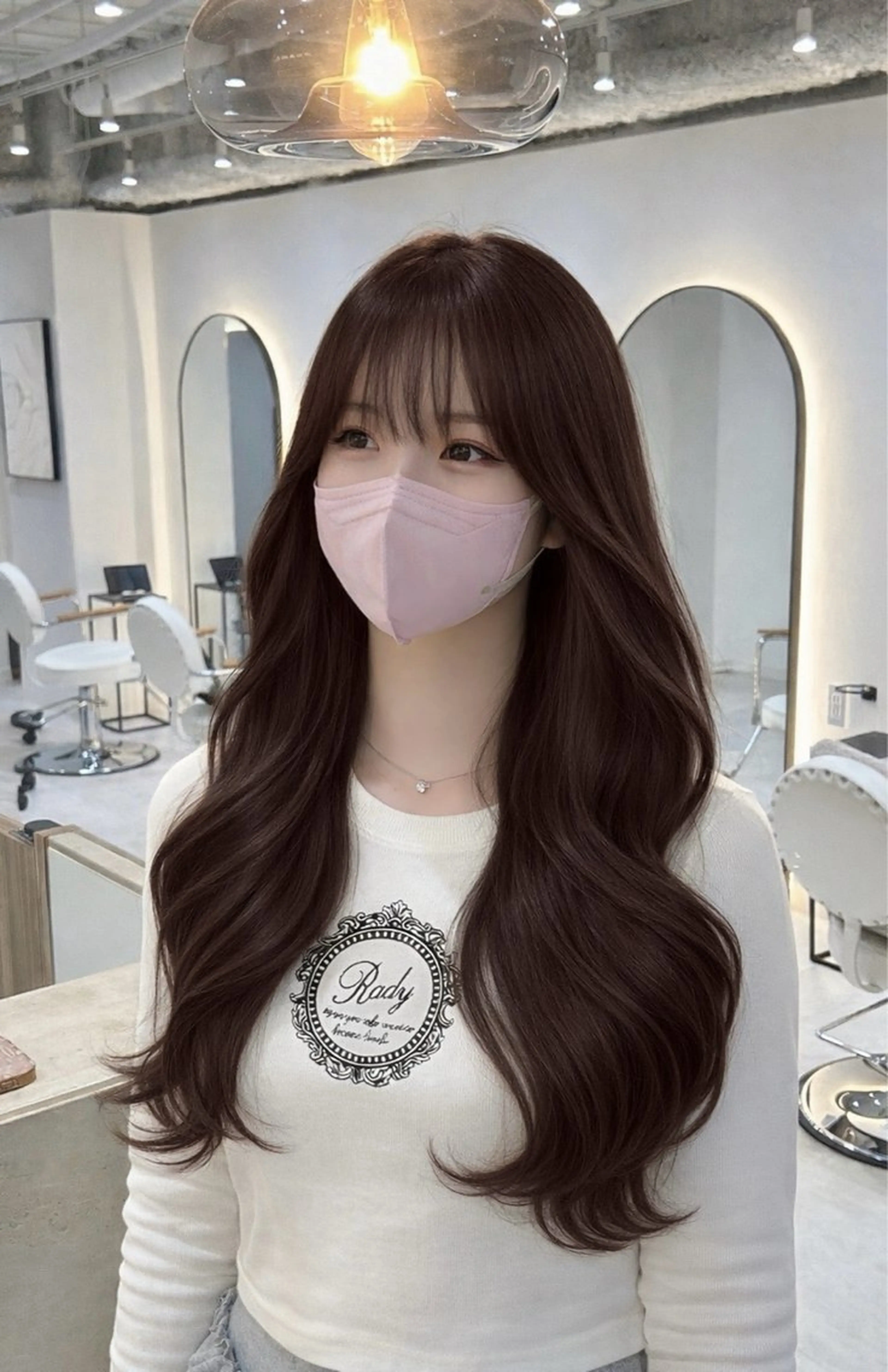 ロング カット ヘアカラー トリートメント 学生人気No1🩶 韓国風/艶髪/輝士のヘアスタイル