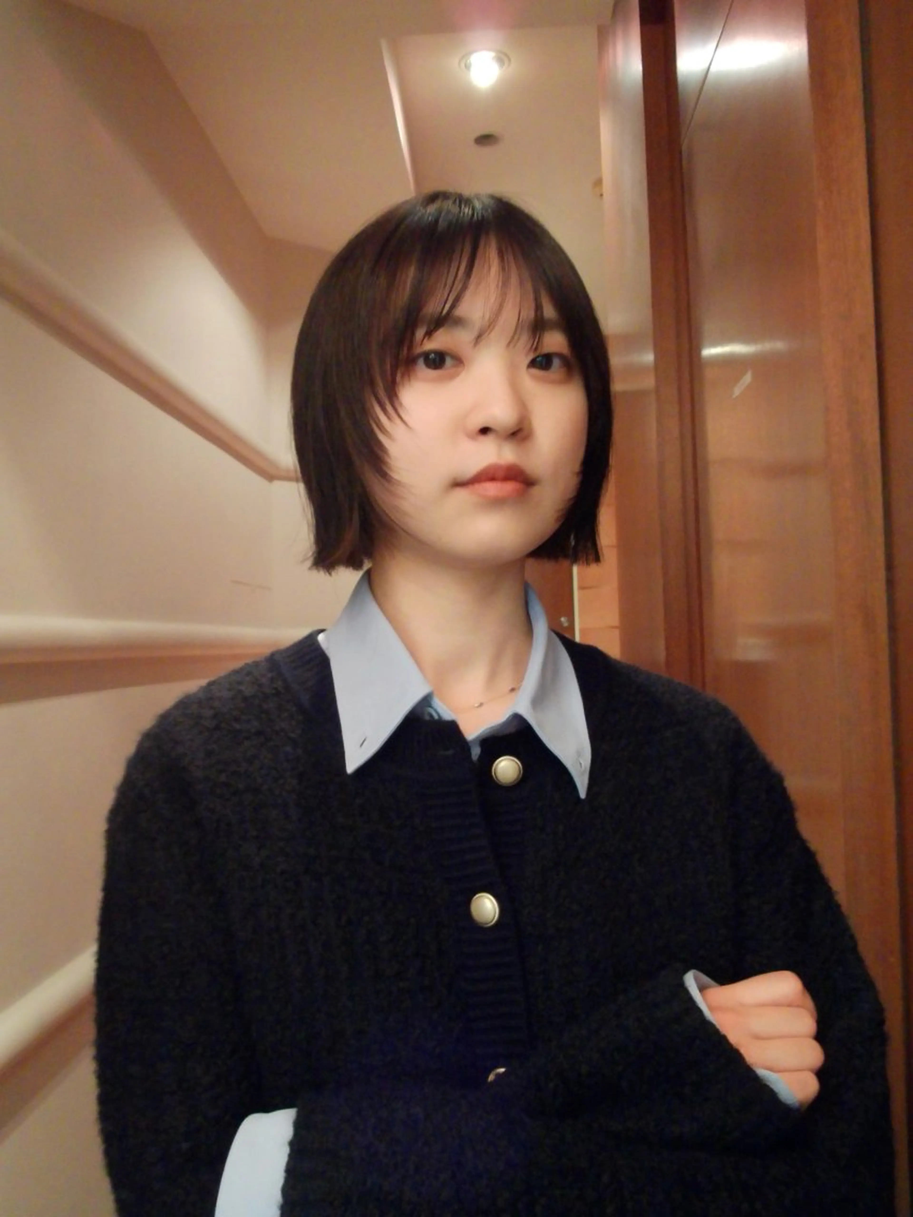 ショート ボブレイヤー ボブ レイヤーカット 関端 優希のヘアスタイル