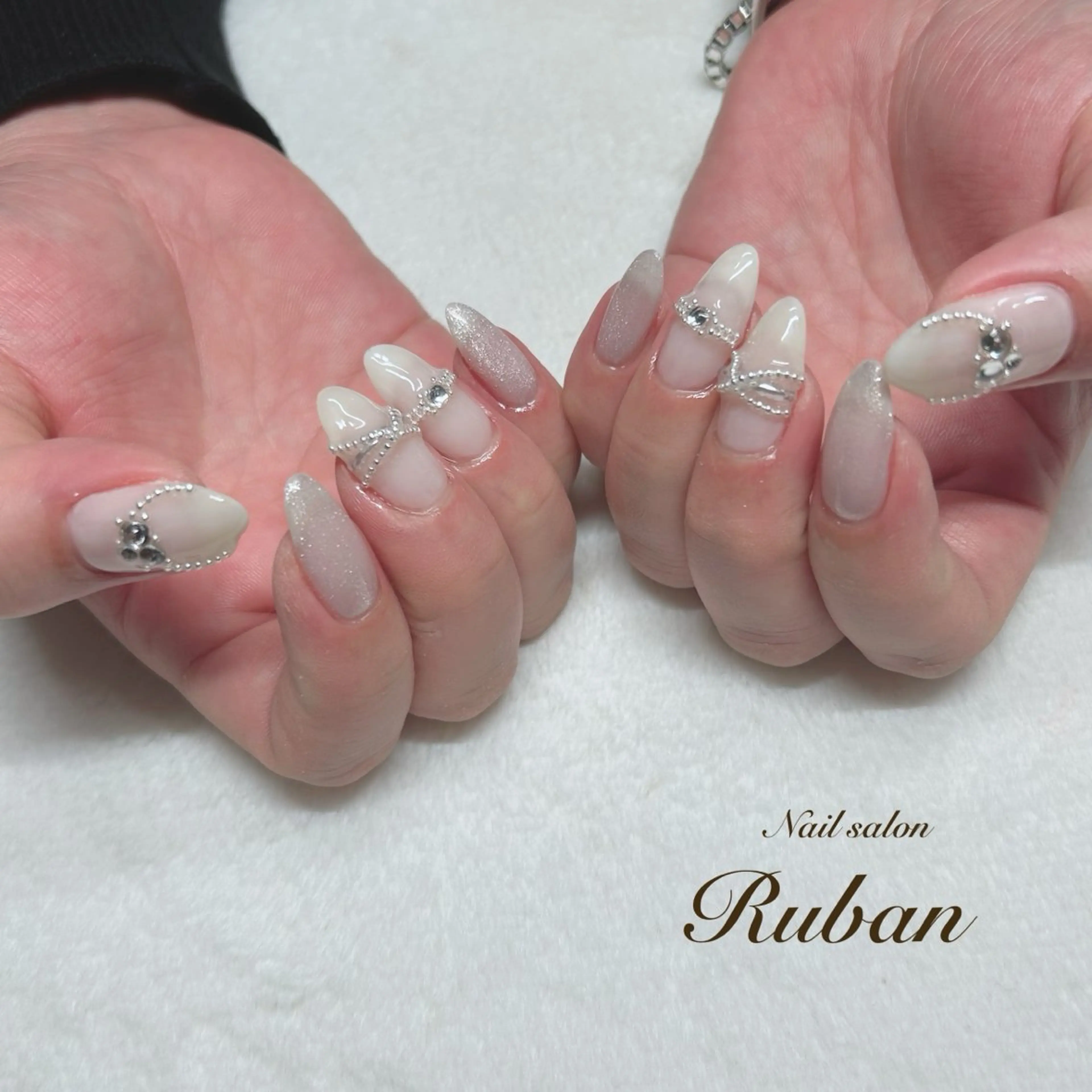 ネイル アートネイル 長さ出し ロングネイル 持ち込み Nail salon Rubanのネイルデザイン