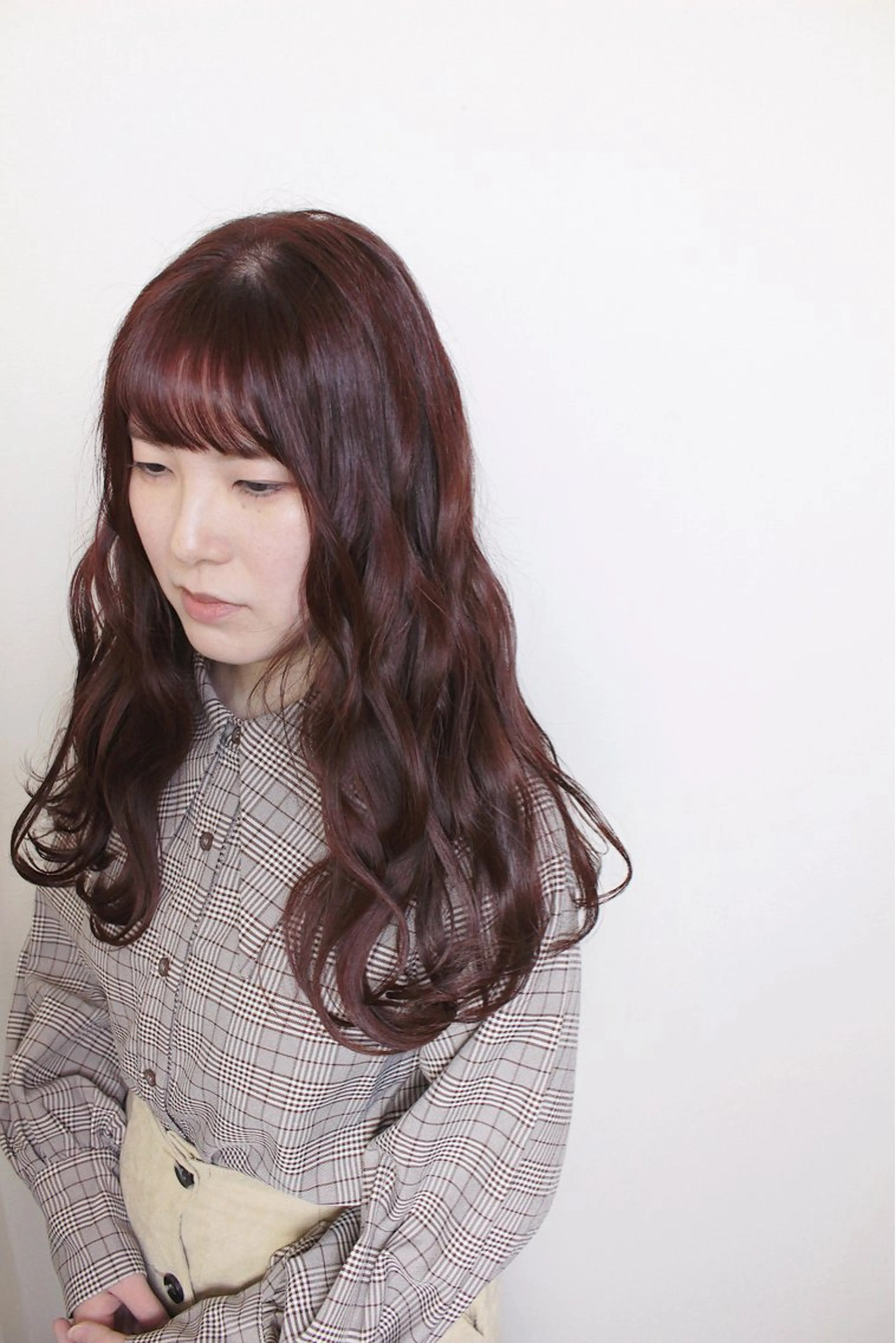 ロング カラー ブラウンカラー オレンジ ピンクカラー ピンクブラウン カット ヘアカラー 土居 正季のヘアスタイル