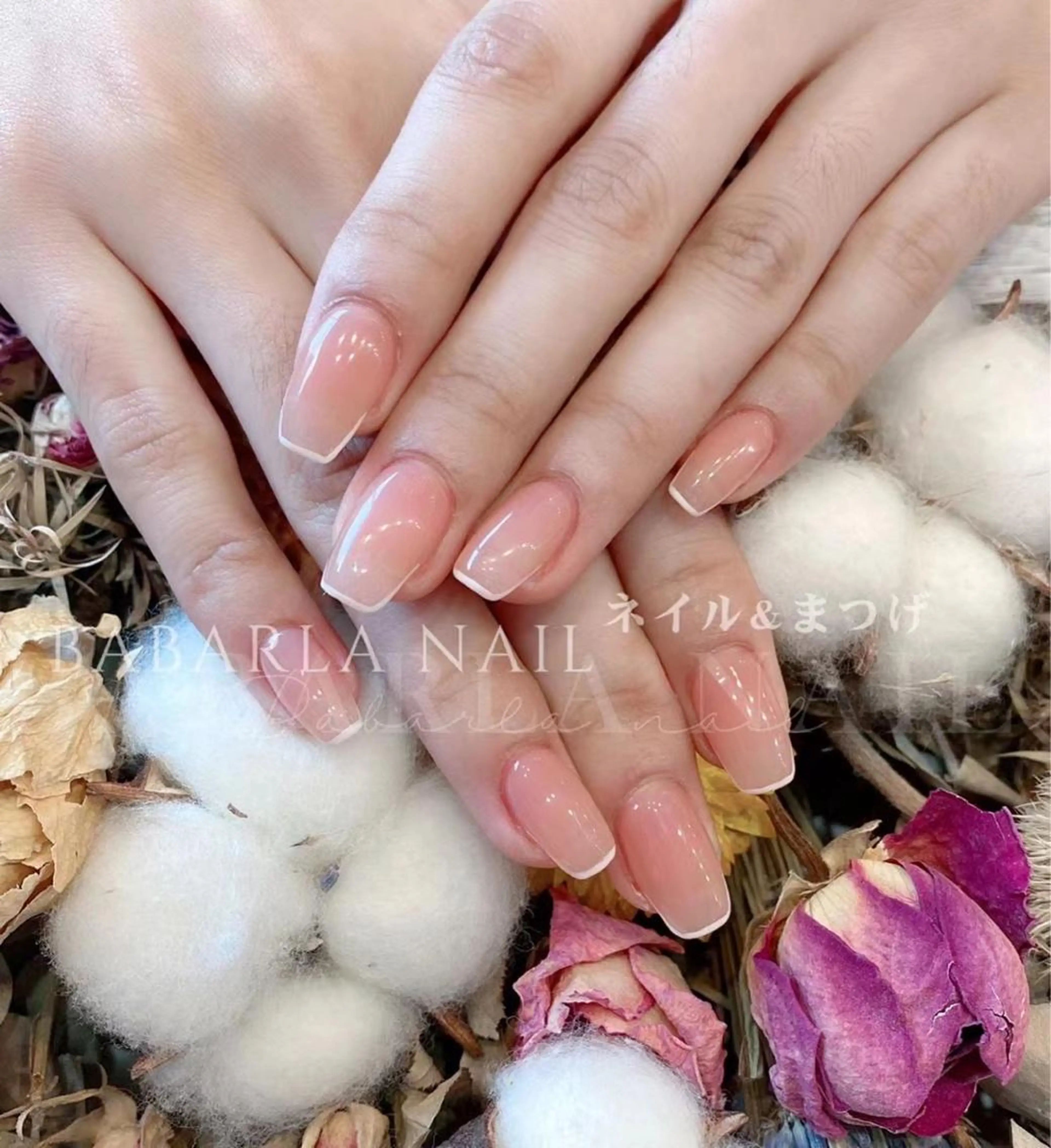 ネイル フレンチネイル オフィスネイル ピンク ピンクベージュ Babarla nailのネイルデザイン