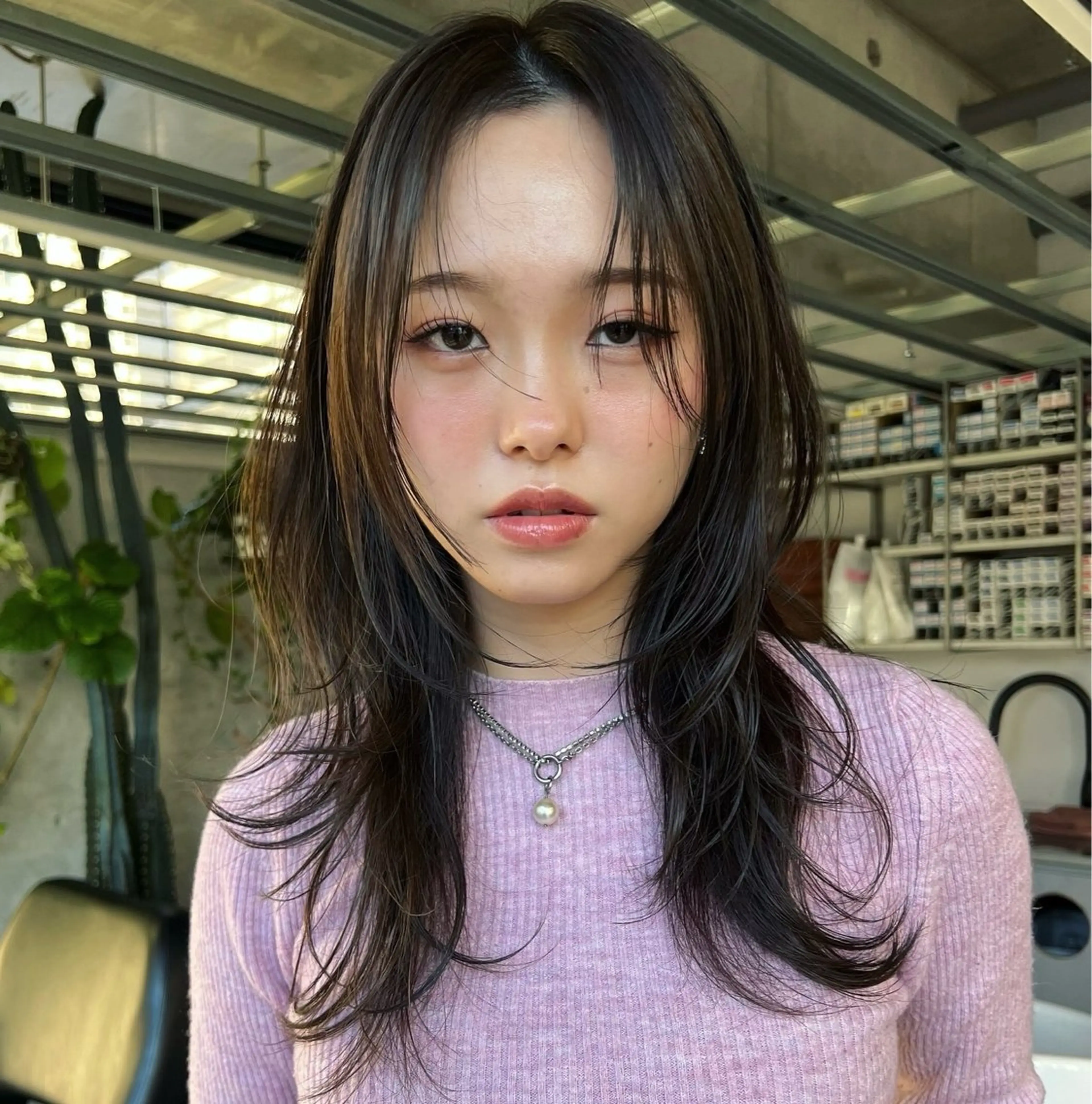 セミロング カラー カット ヘアカラー ハッシュカット カシマハヤトのヘアスタイル