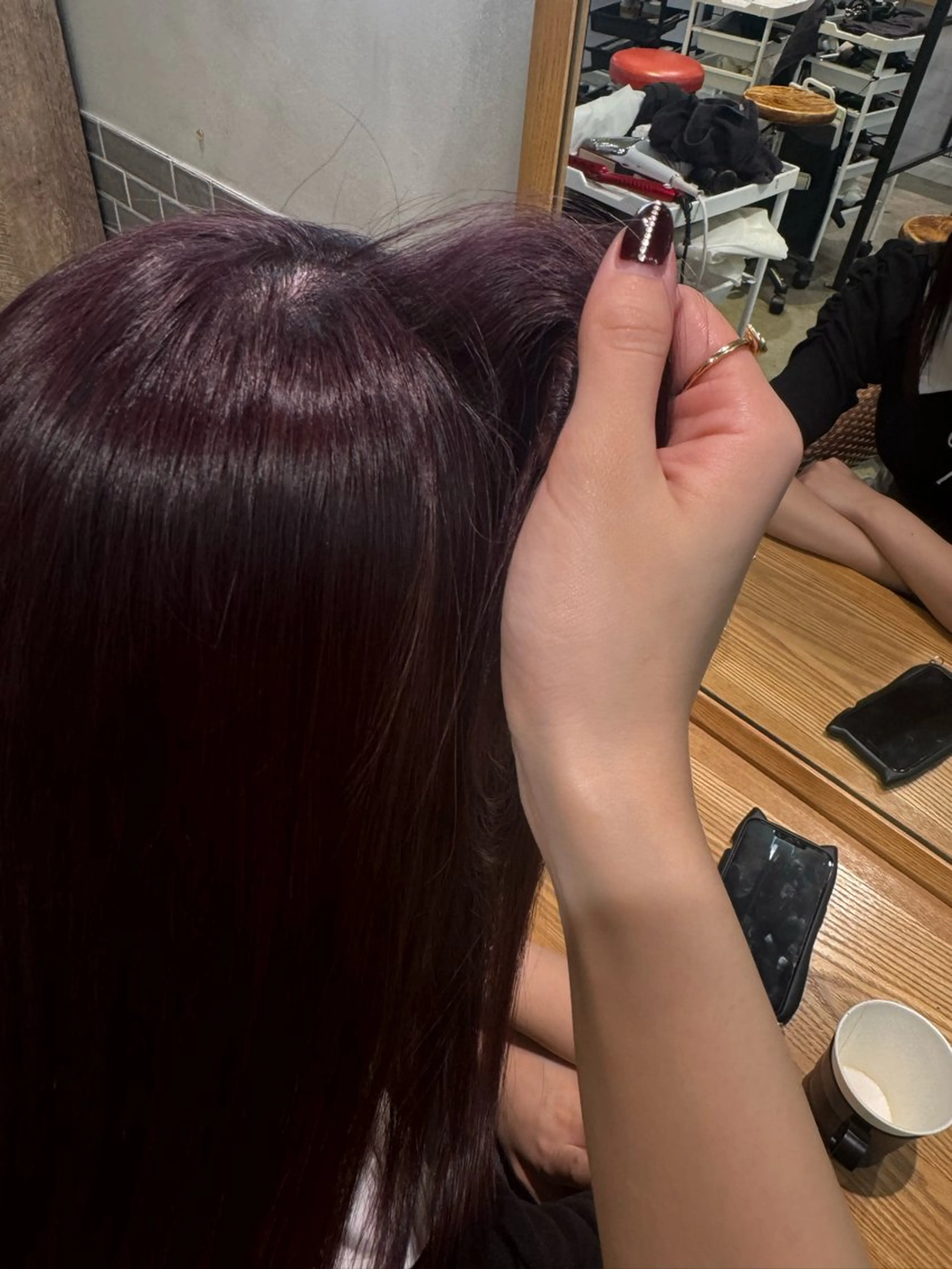 セミロング カラー カット ヘアカラー トリートメント 暖色カラー🤎Red Neo　meiのヘアスタイル