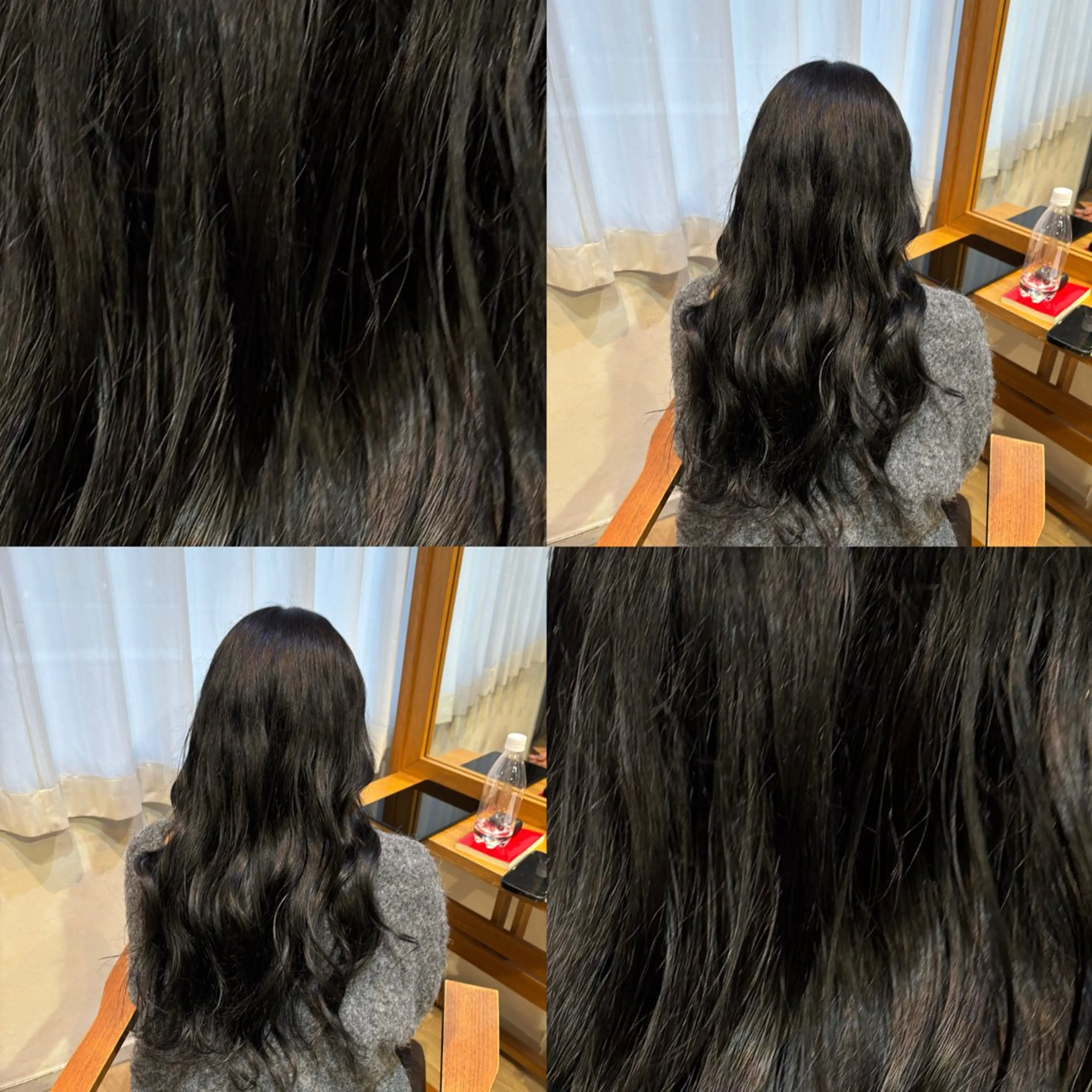 ロング カラー オリーブグレー ヘアカラー トリートメント RINNO🌷艶髪/ 艶カラー/縮毛矯正のヘアスタイル