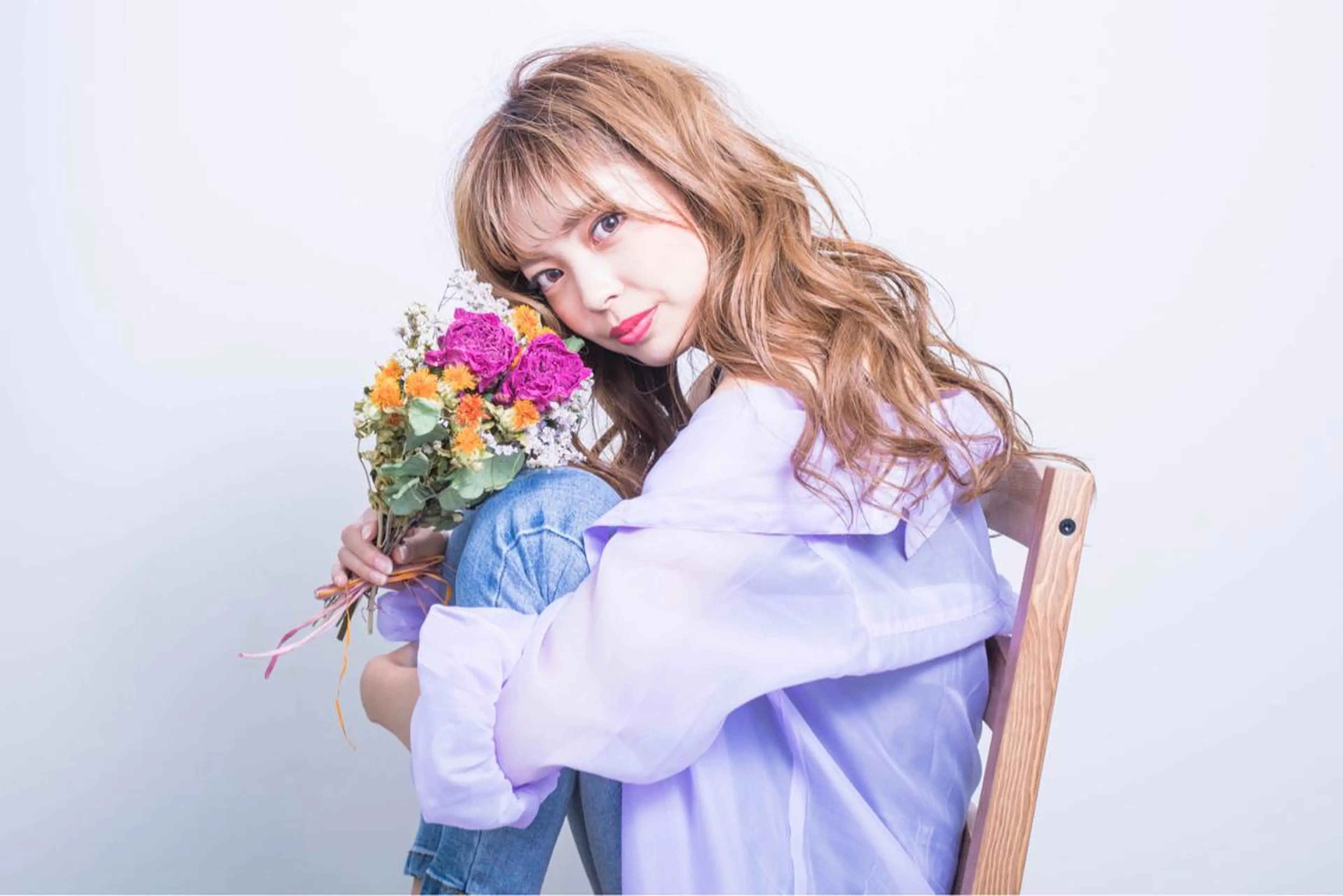 ロング カラー 小野 和摩のヘアスタイル