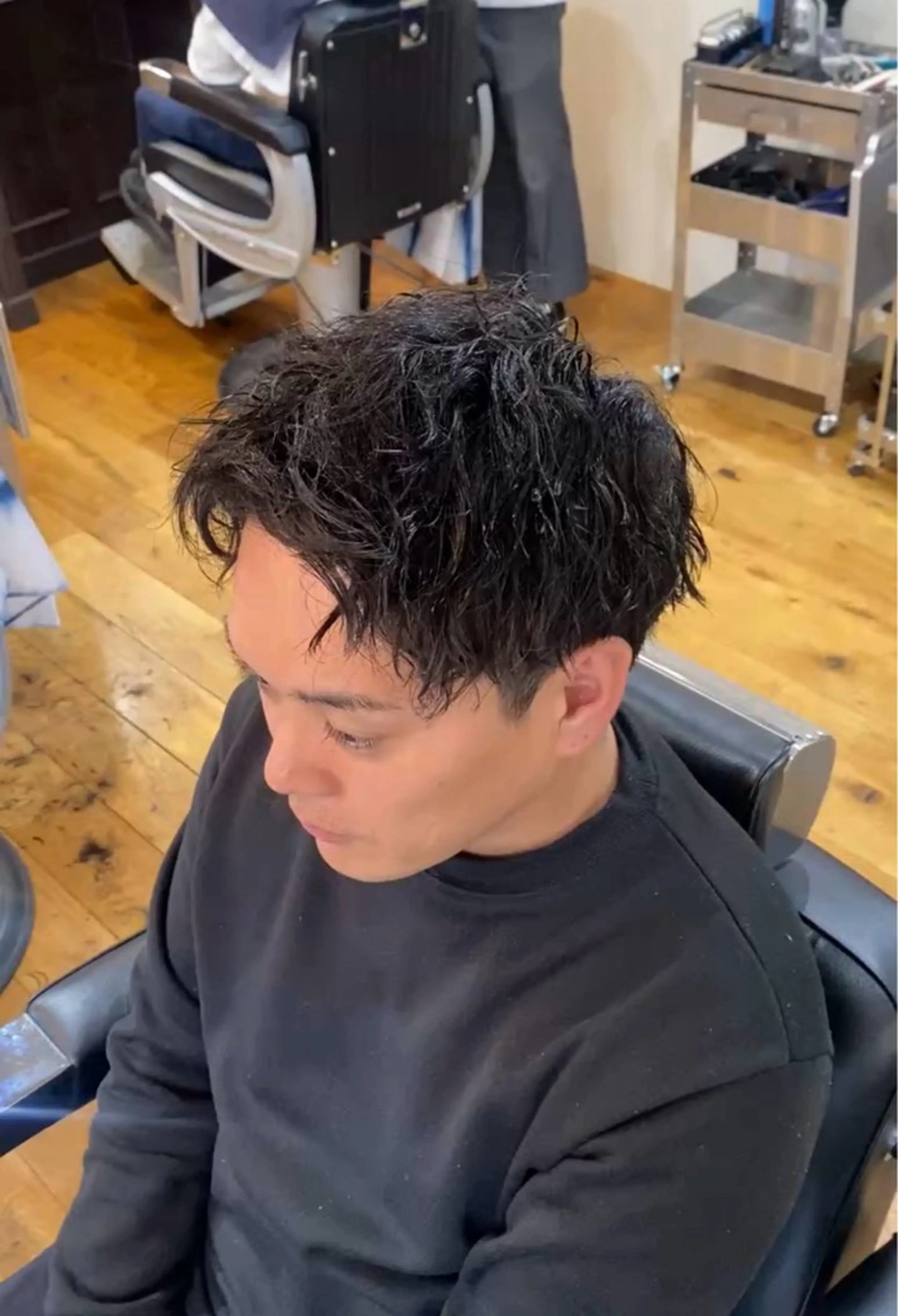 メンズカット+スパイラルパーマの写真