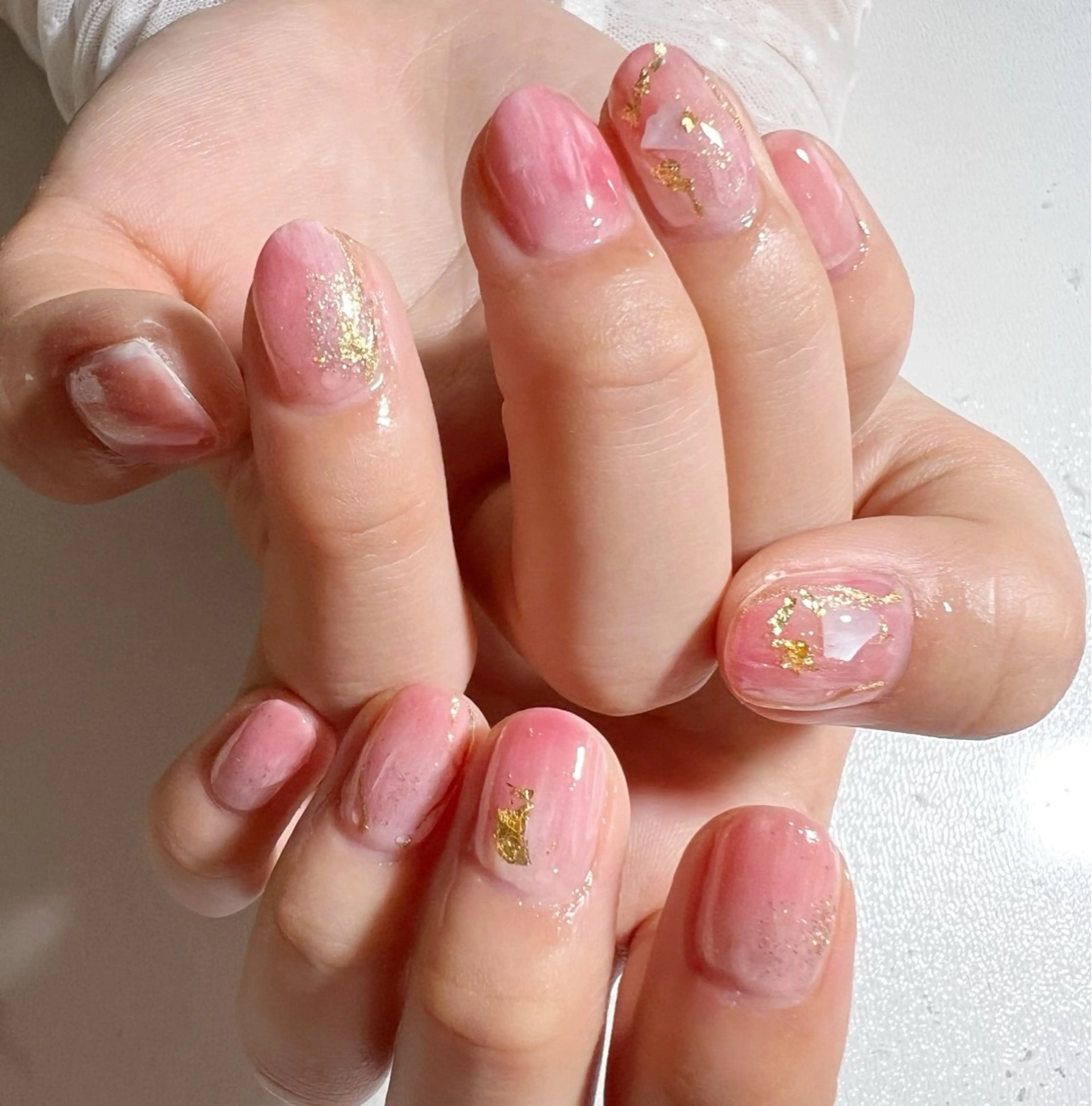 ネイル ピンク シンプルネイル ハンドネイル private salon mieのネイルデザイン