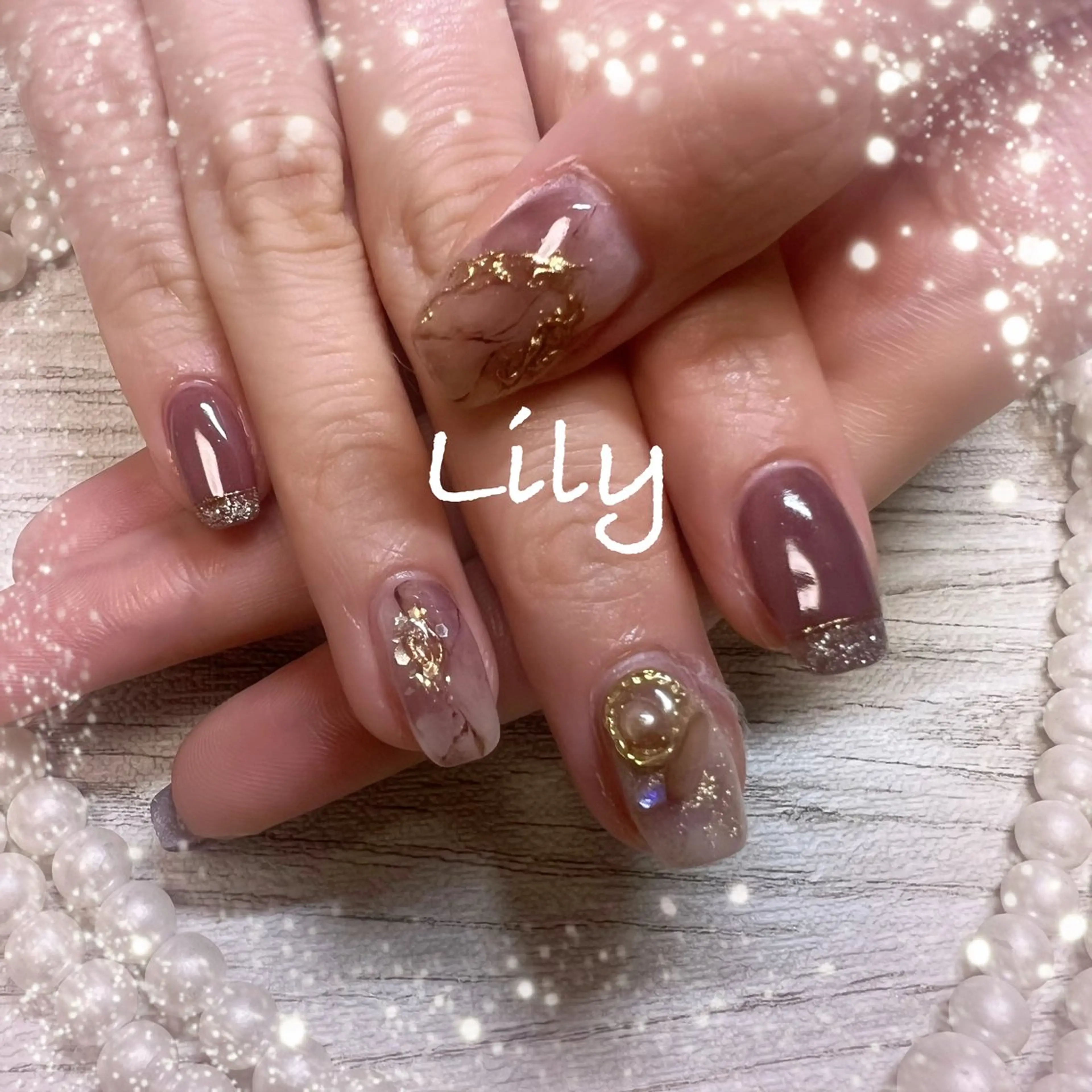 ネイル ハンドネイル Lily*nail 🌻Mii🌻のネイルデザイン