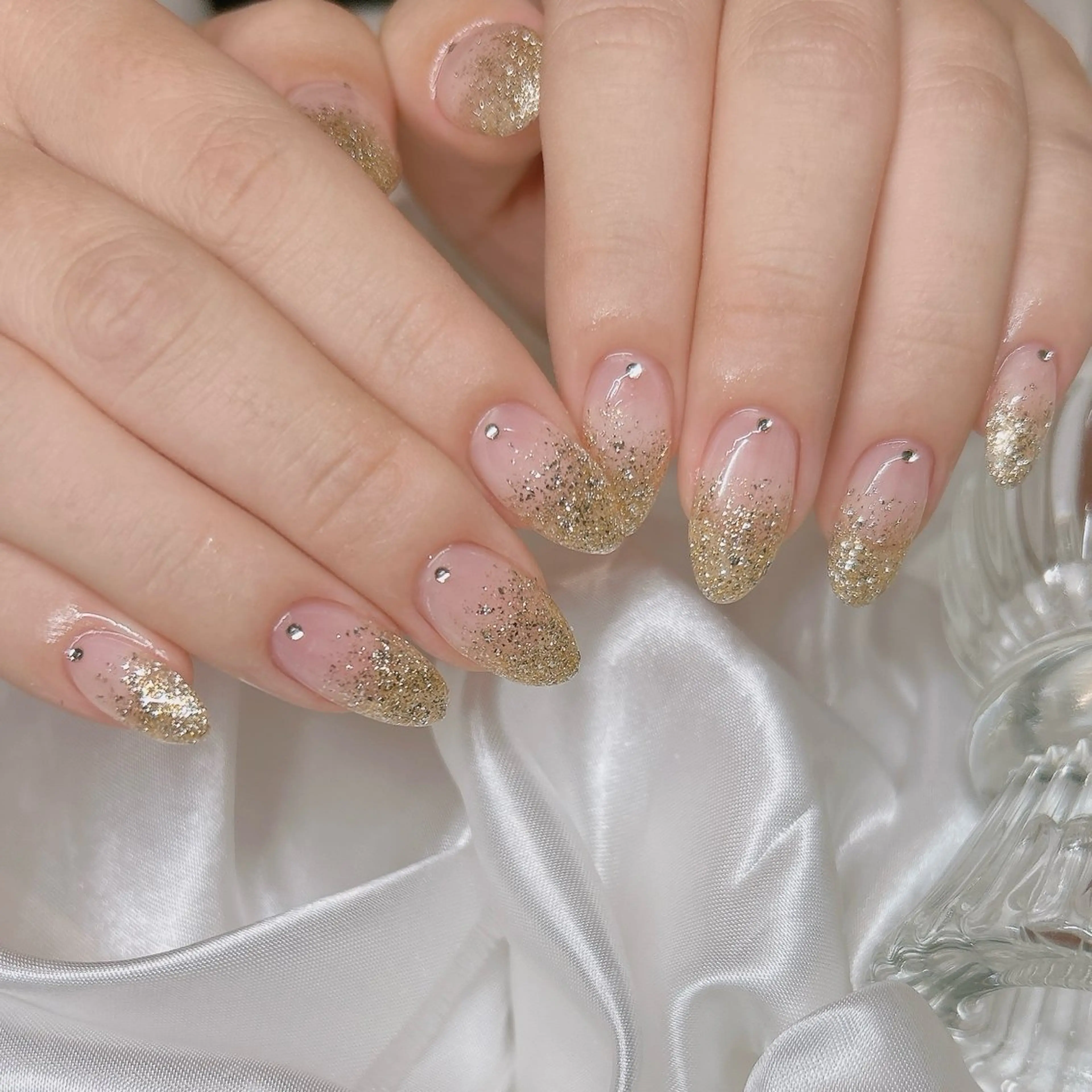 ネイル グラデーション ラメ(グリッター) ラメグラデーション junna 金山.東別院.上前津のネイルデザイン