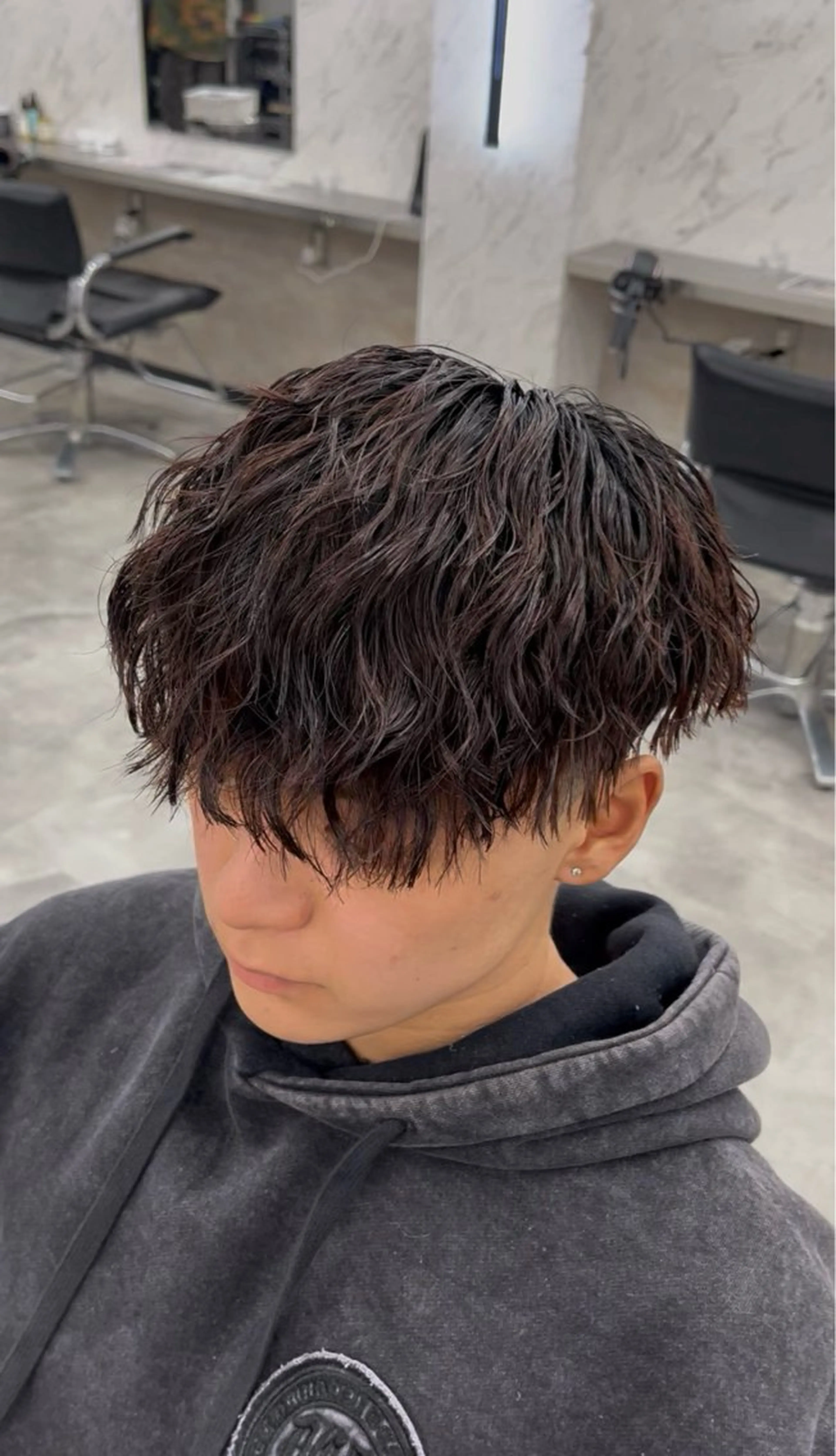 パーマ メンズ フェードカット メンズパーマ HOMME    BLANCHE所属・Seira 札幌メンズサロンのヘアスタイル