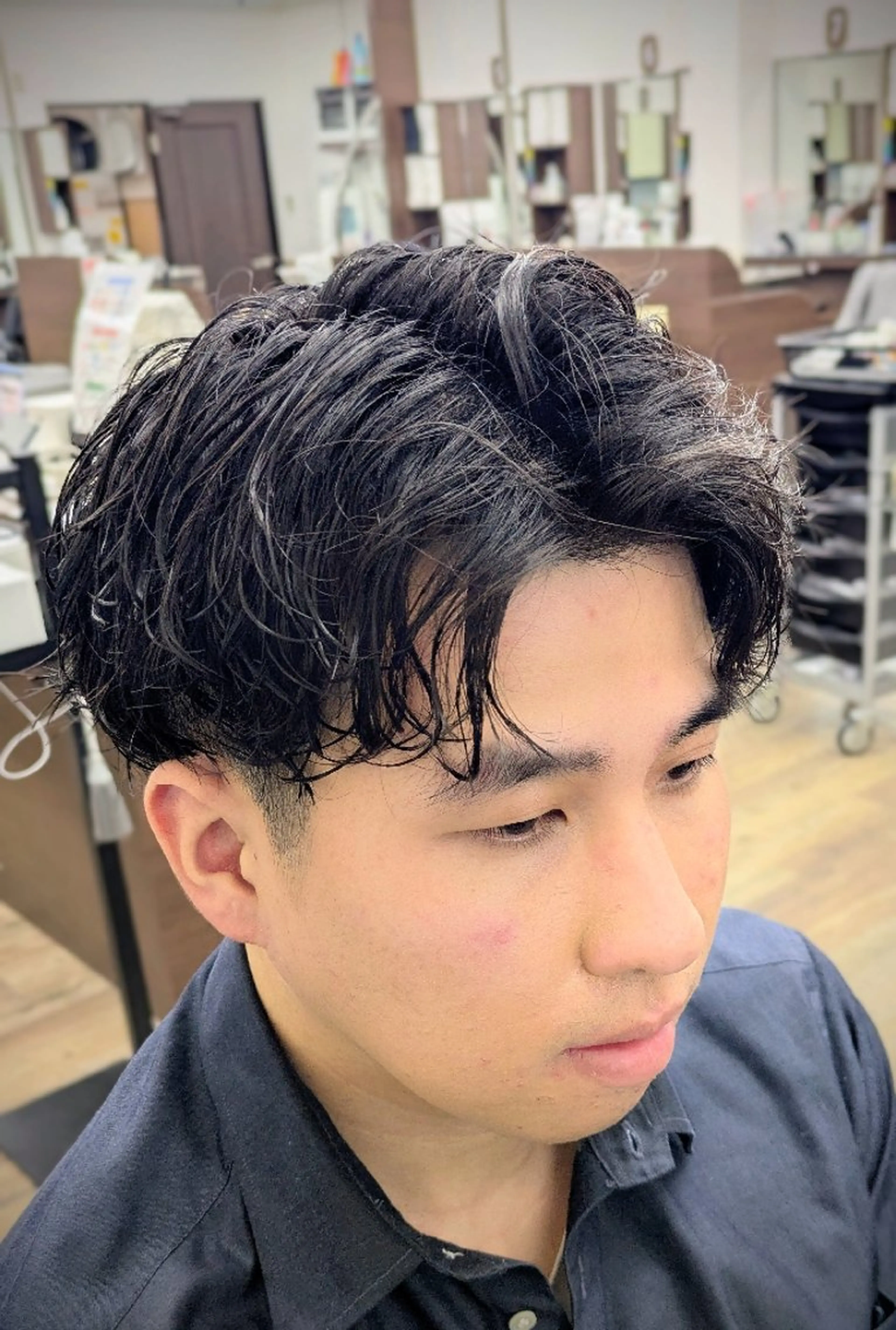 ショート パーマ 理容プラージュ燕三条 福井のヘアスタイル