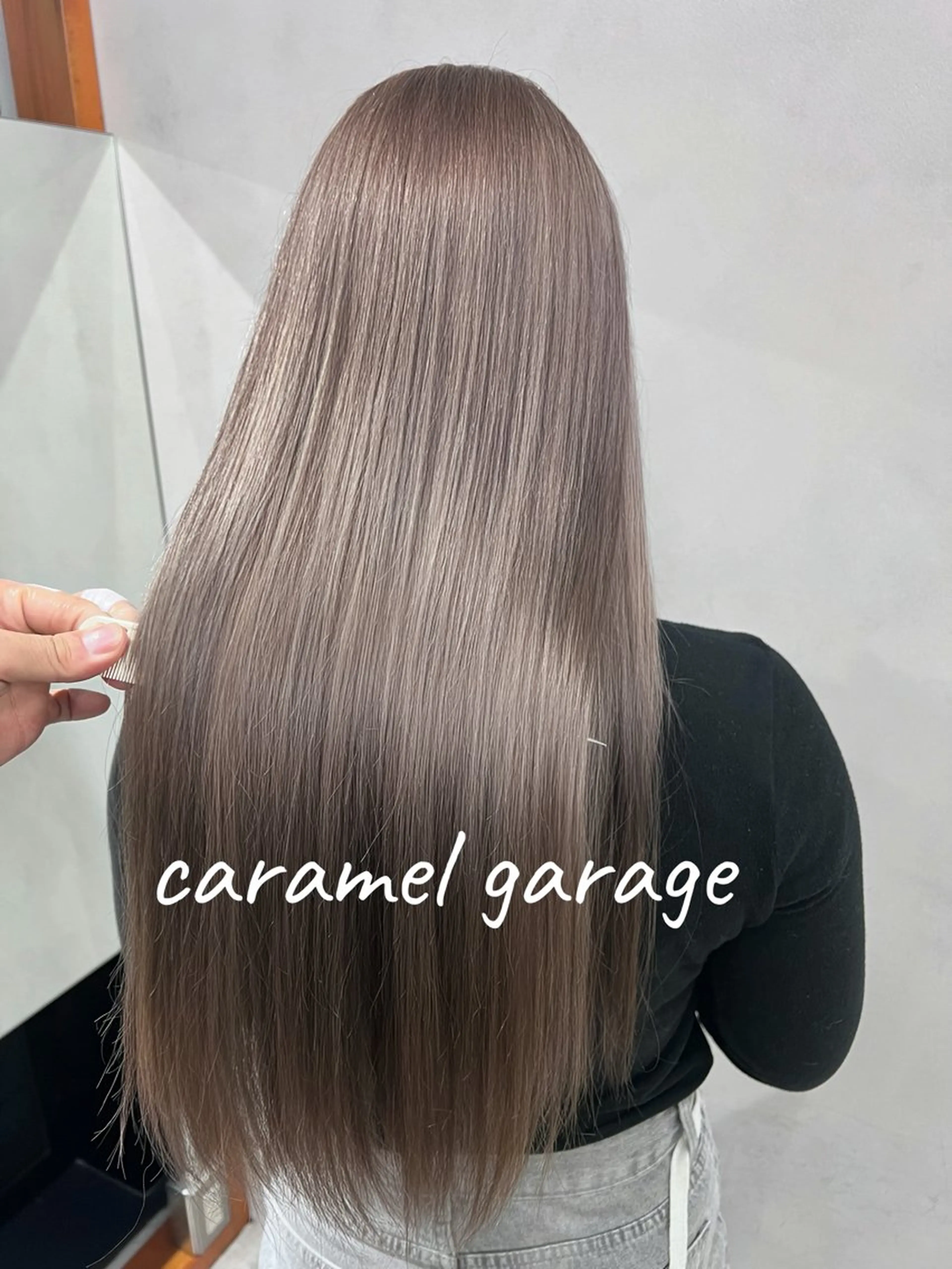 ロング カラー ヘアアレンジ ブリーチ グレージュ ヘアカラー トリートメント ヘッドスパ ヘアセット 大宮/山口 竣也のヘアスタイル