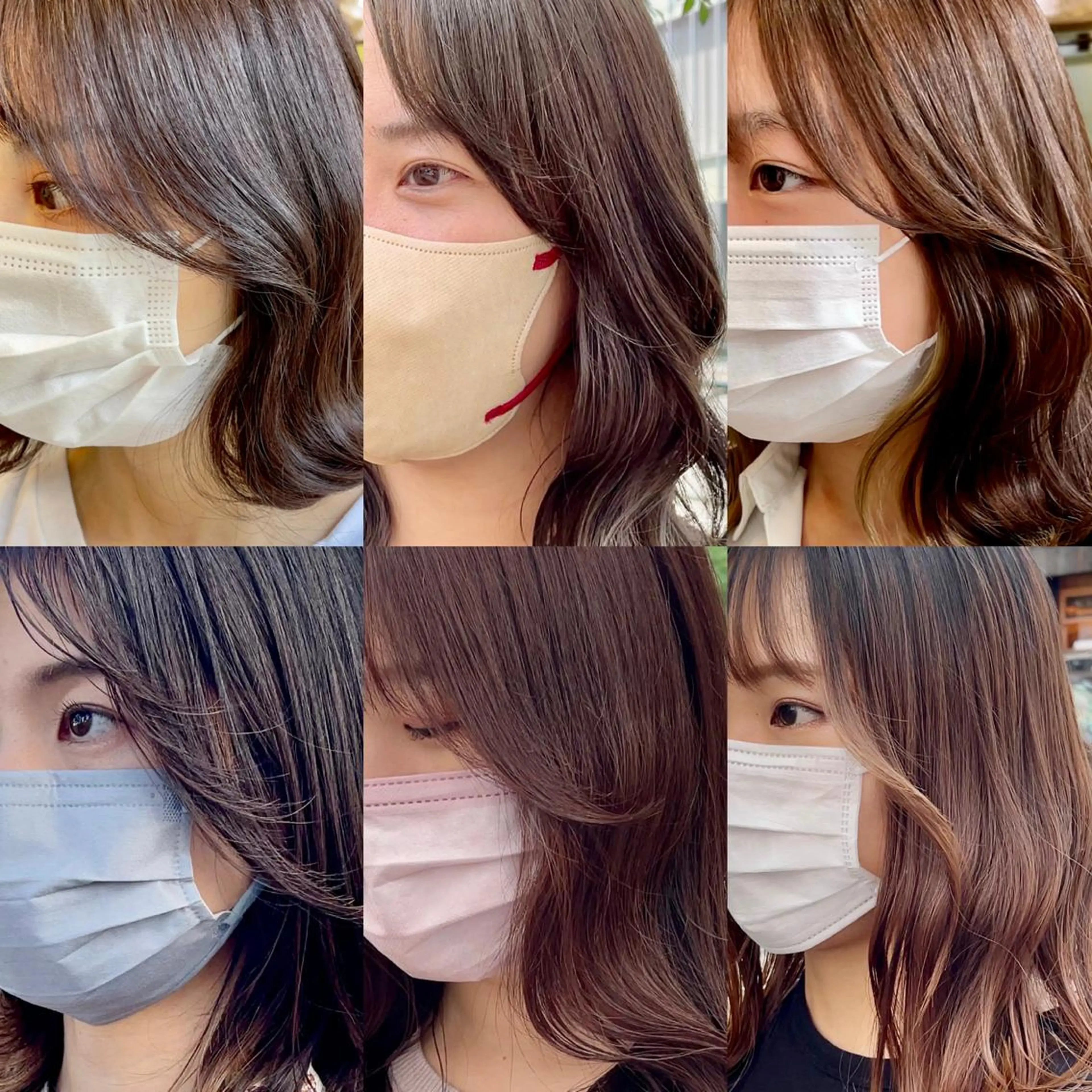 セミロング カラー 伸ばしかけ 似合わせカット 小顔カット カット ヘアカラー トリートメント ヘッドスパ 大人可愛い透明感🌟 小顔・韓国髪🌟野中のヘアスタイル