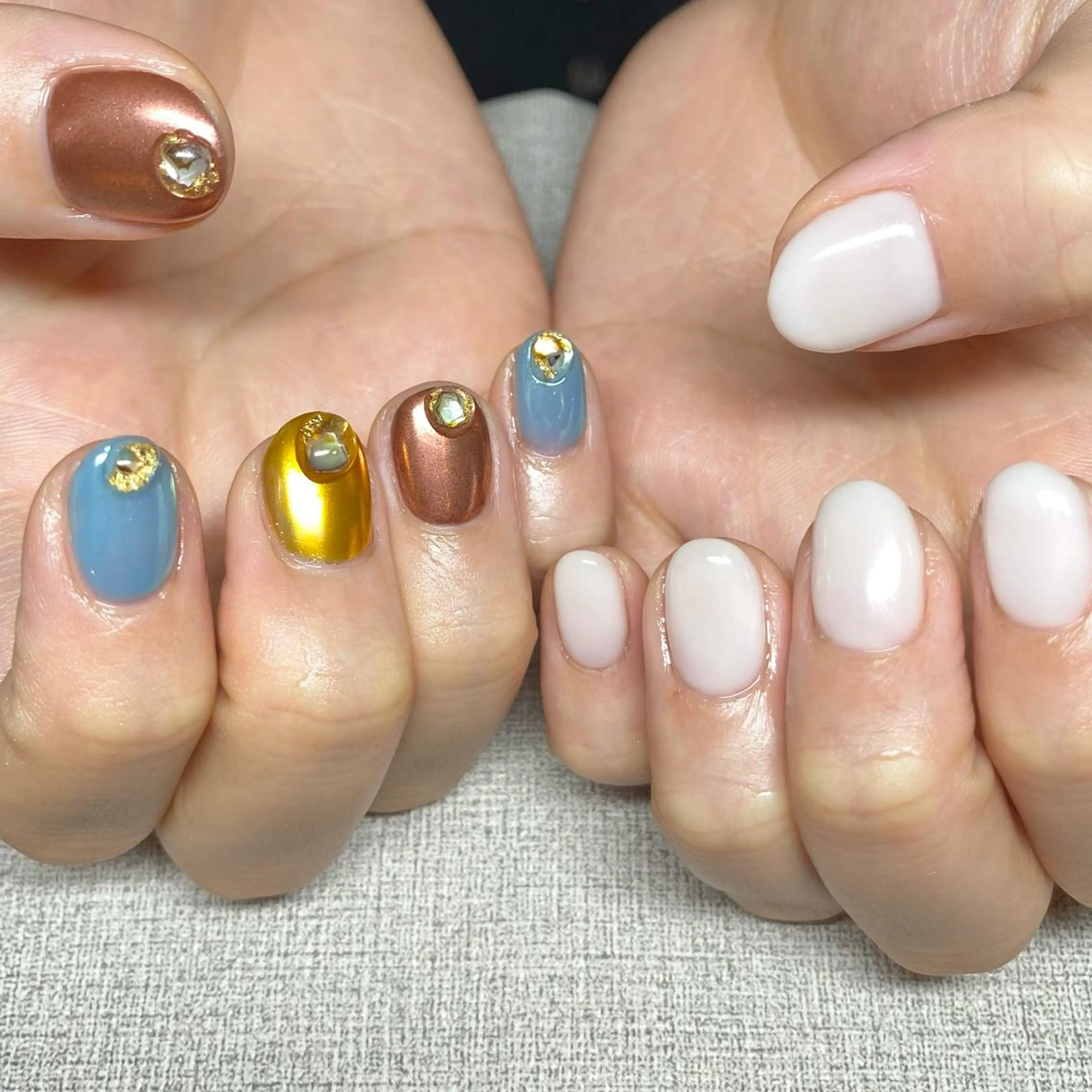 ネイル アートネイル ニュアンスネイル 冬ネイル ハンドネイル 山田 貴子のネイルデザイン