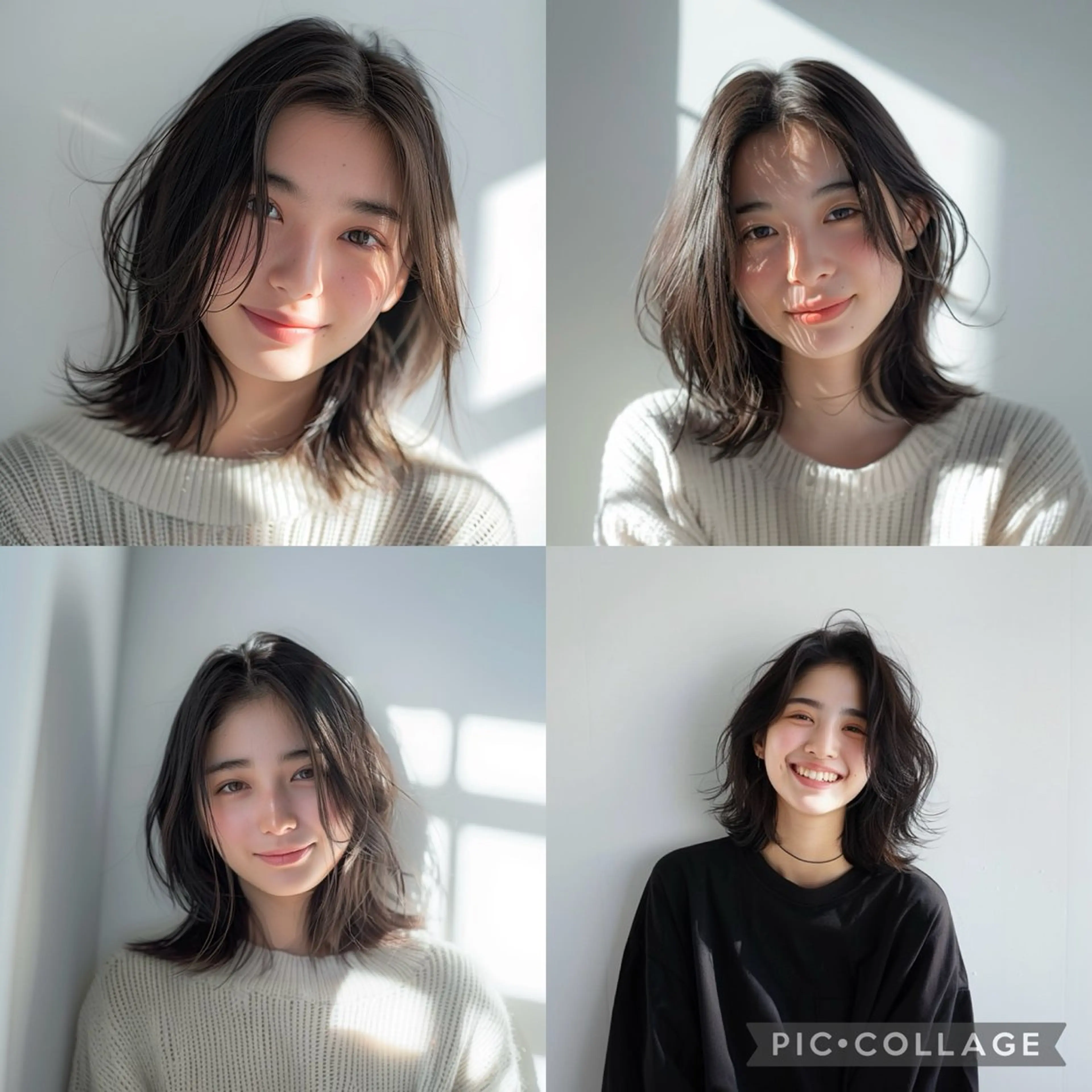 ミディアム カラー ボブ 外ハネヘア カット ヘアカラー トリートメント スズキジュンペイ 銀座/髪質改善のヘアスタイル