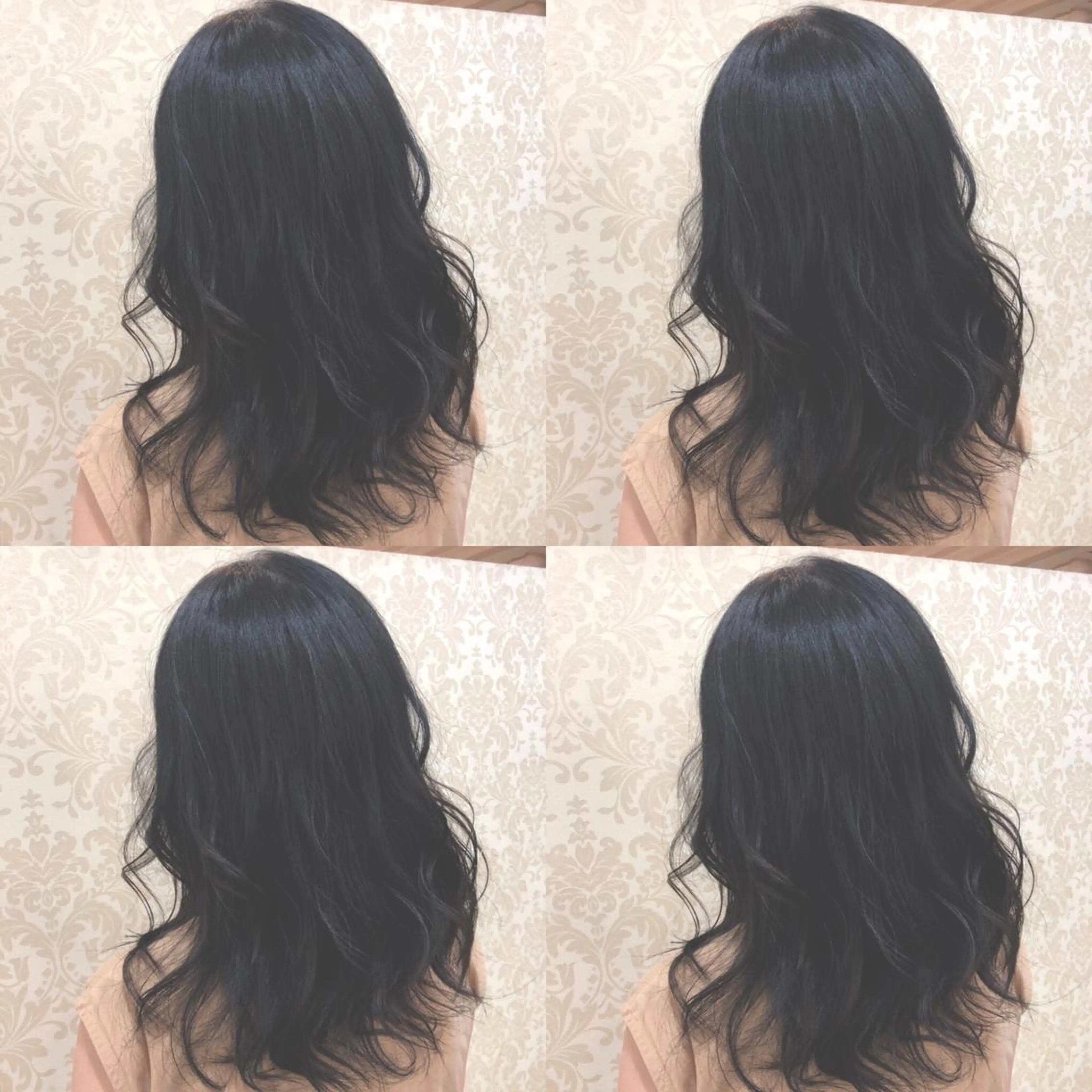 セミロング カラー 黒髪 ナチュラルブラック 🌷MAYU 🌷のヘアスタイル