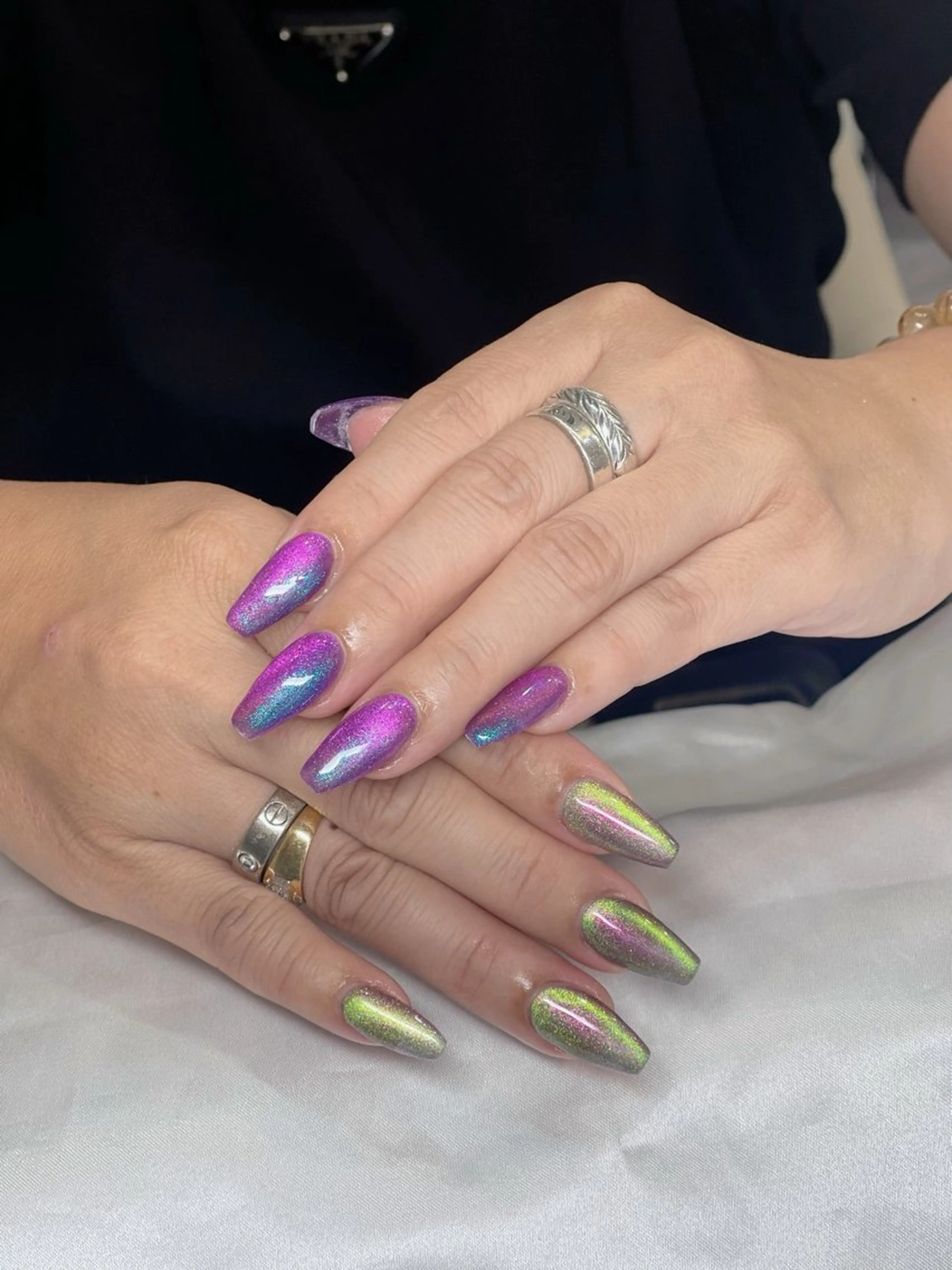 ネイル 長さ出し マグネットネイル ネイルチップ sora ❄️のネイルデザイン