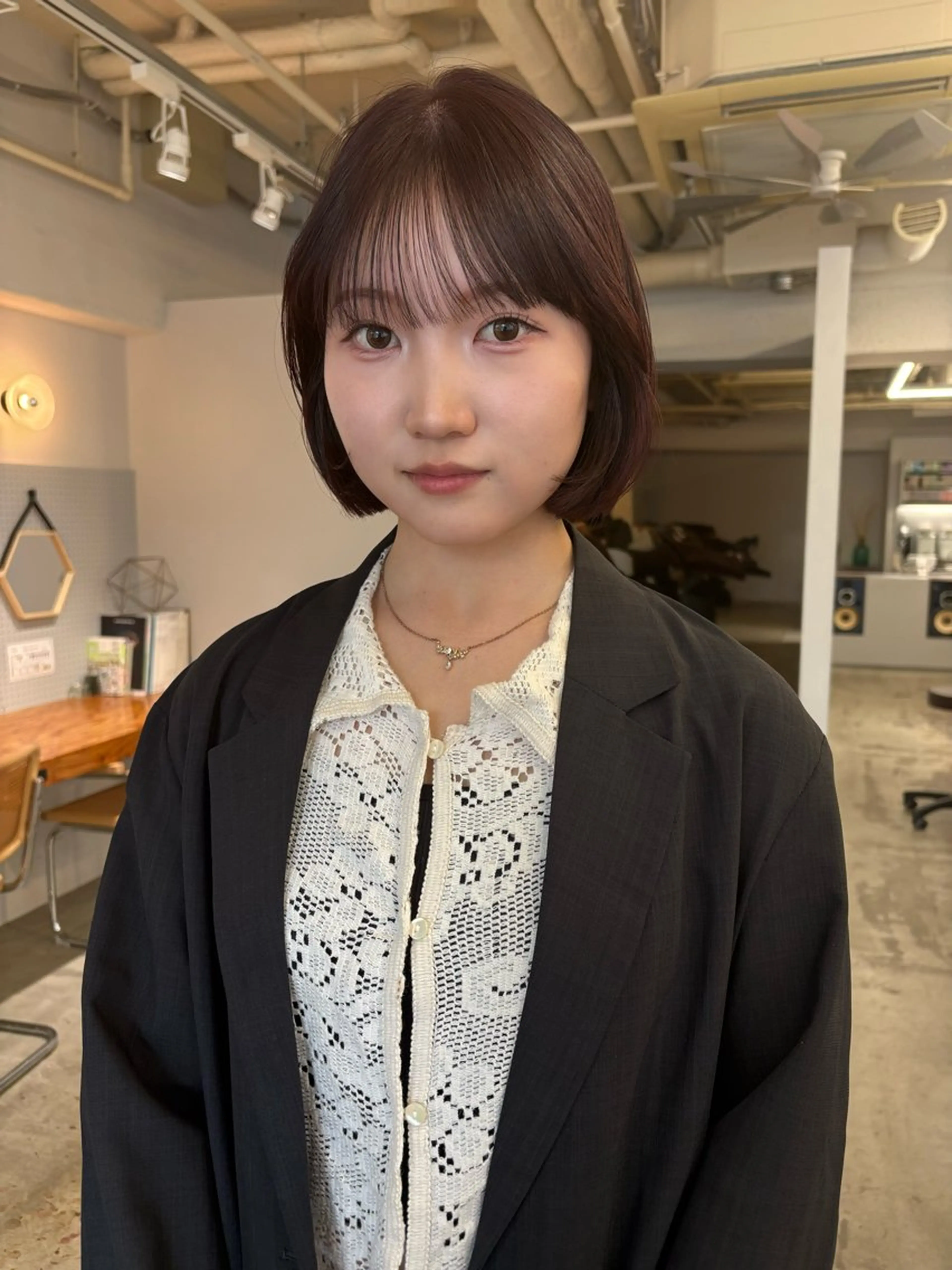 カラー ラベンダーカラー ピンクカラー ピンクラベンダー ヘアカラー 長谷川 結奈のヘアスタイル