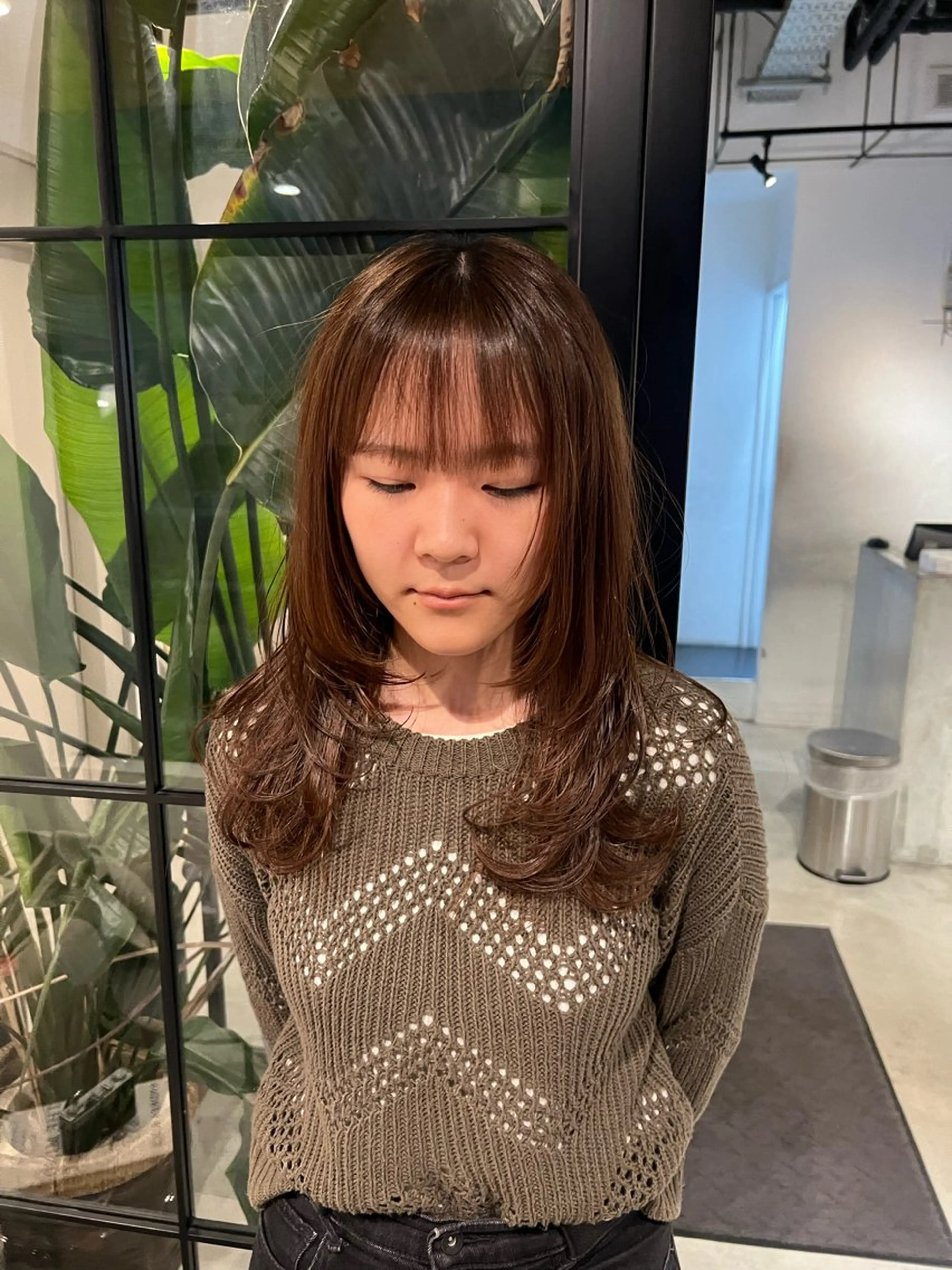 セミロング カット ヘアカラー トリートメント ダブルカラー/レイヤ ー新潟駅/谷口大海のヘアスタイル