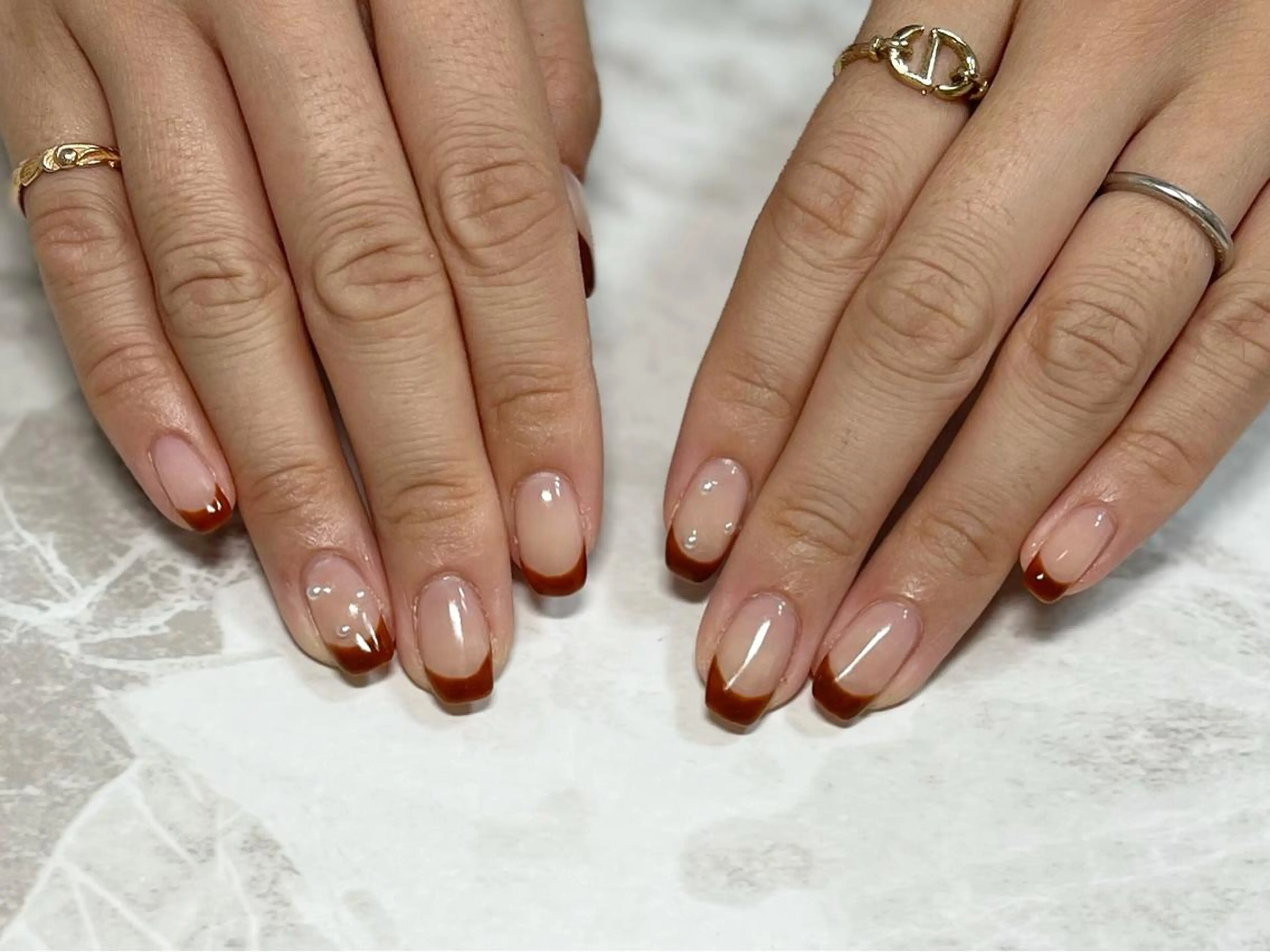 ネイル ボルドー フットネイル フレンチネイル ニュアンスネイル シンプルネイル nail fufla ♡yamane♡のネイルデザイン