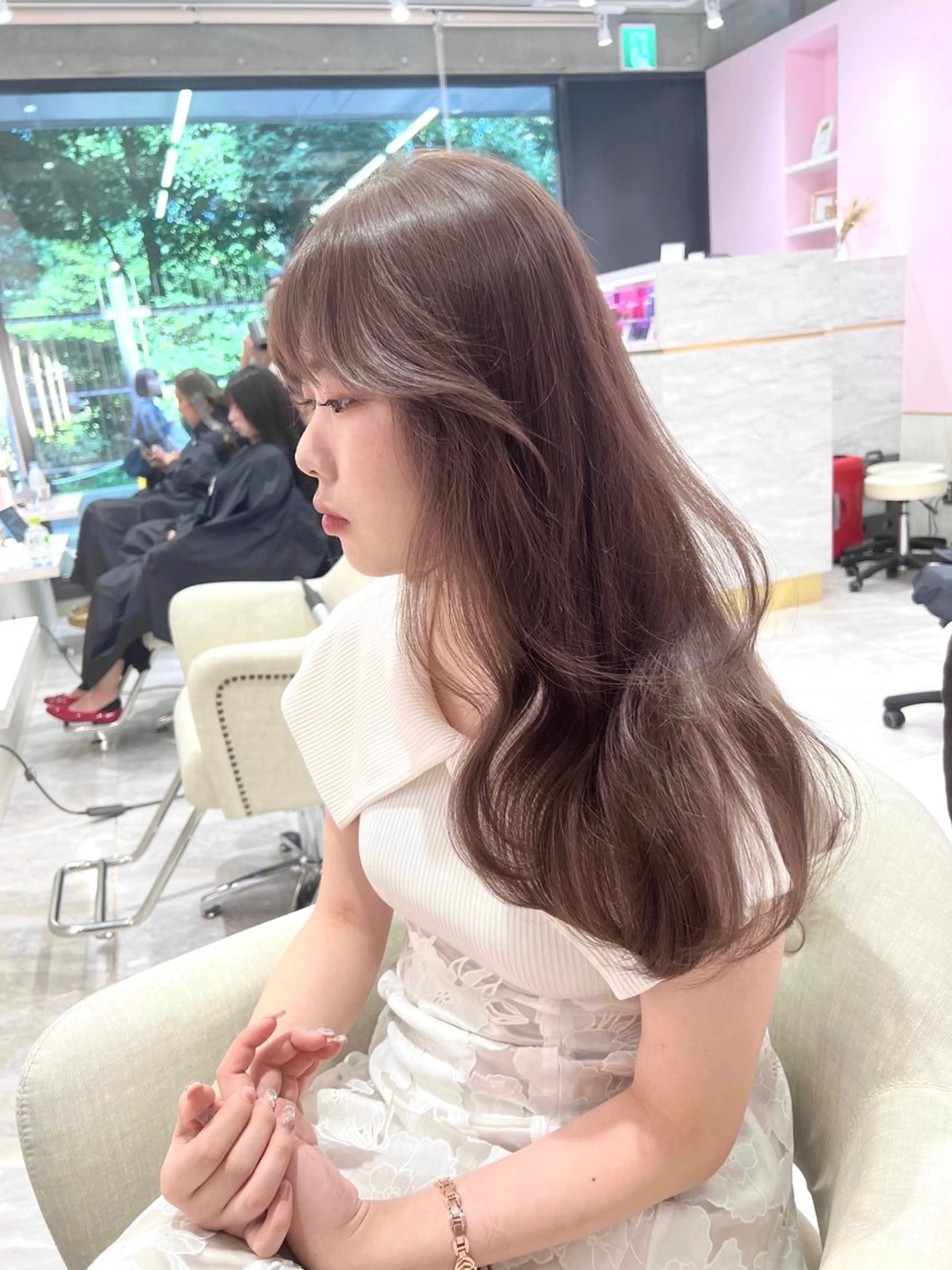 ロング 韓国/縮毛矯正/ カンタのヘアスタイル