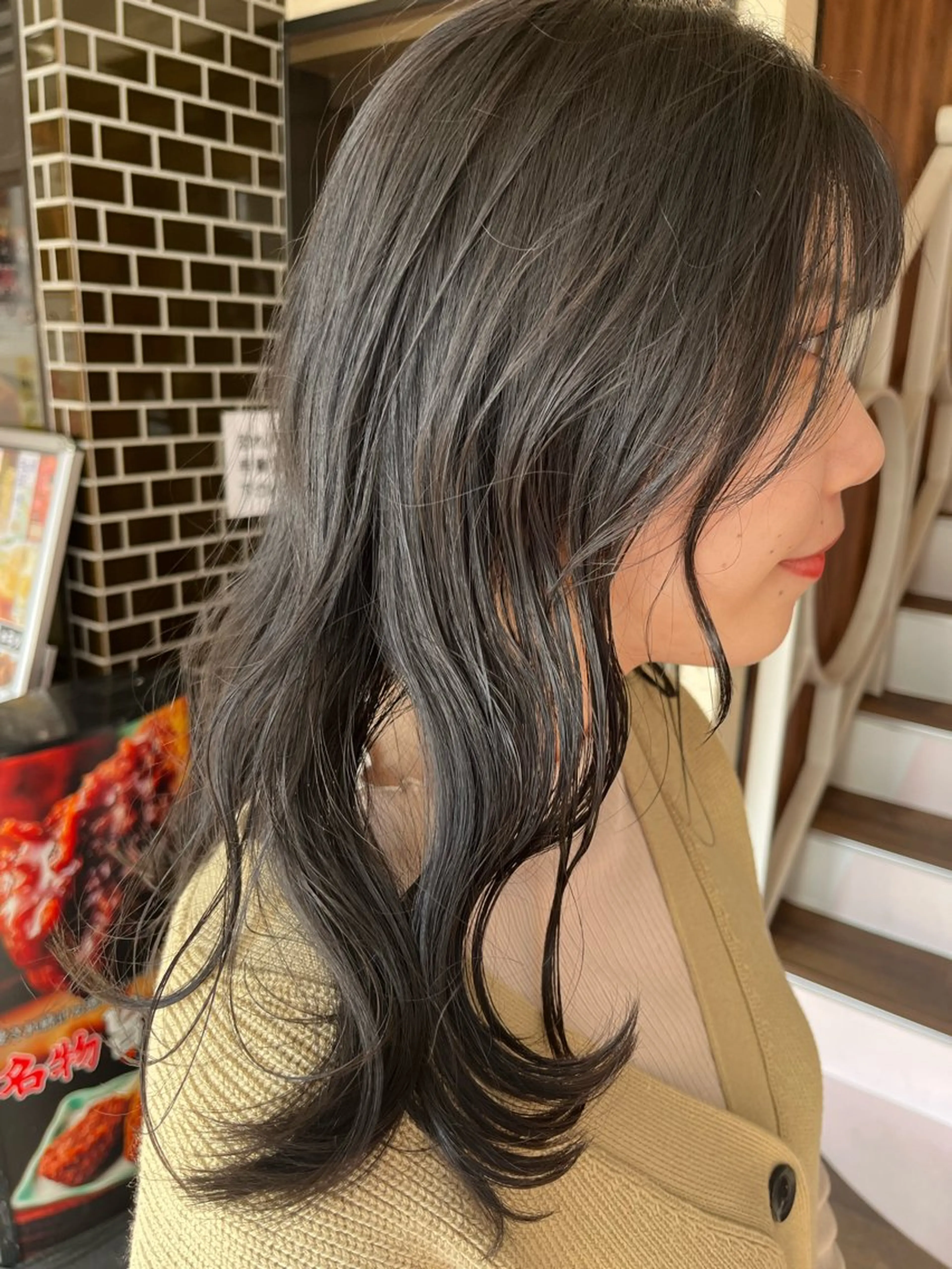 ミディアム カラー パーマ ブリーチ ブリーチなしカラー カット ヘアカラー トリートメント 【暗め透明感カラー】 【インナー】小島良太のヘアスタイル