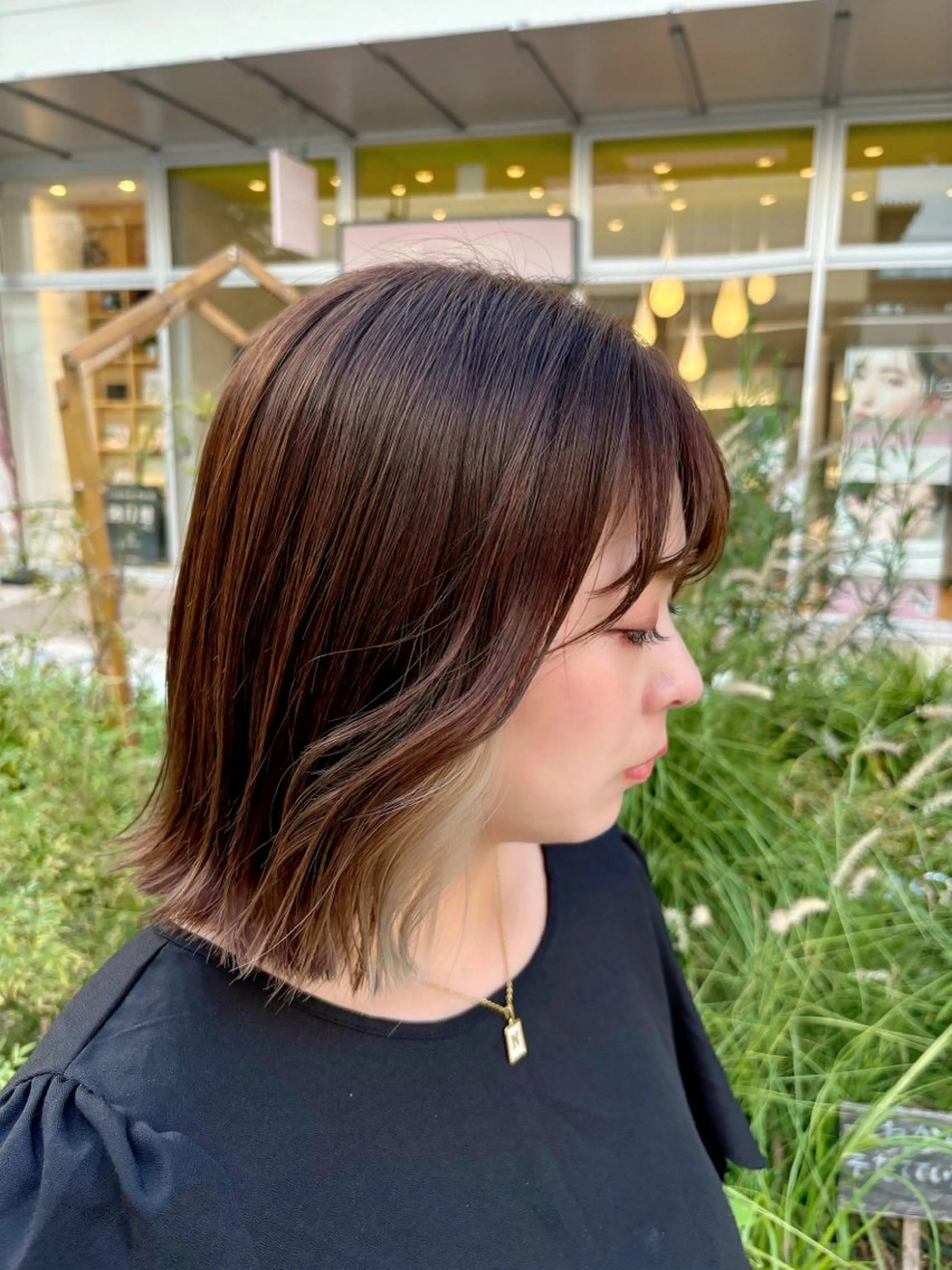 ミディアム カラー インナーカラー ヘアカラー ☆Lolonois 森ノ宮《KOKU》☆のヘアスタイル