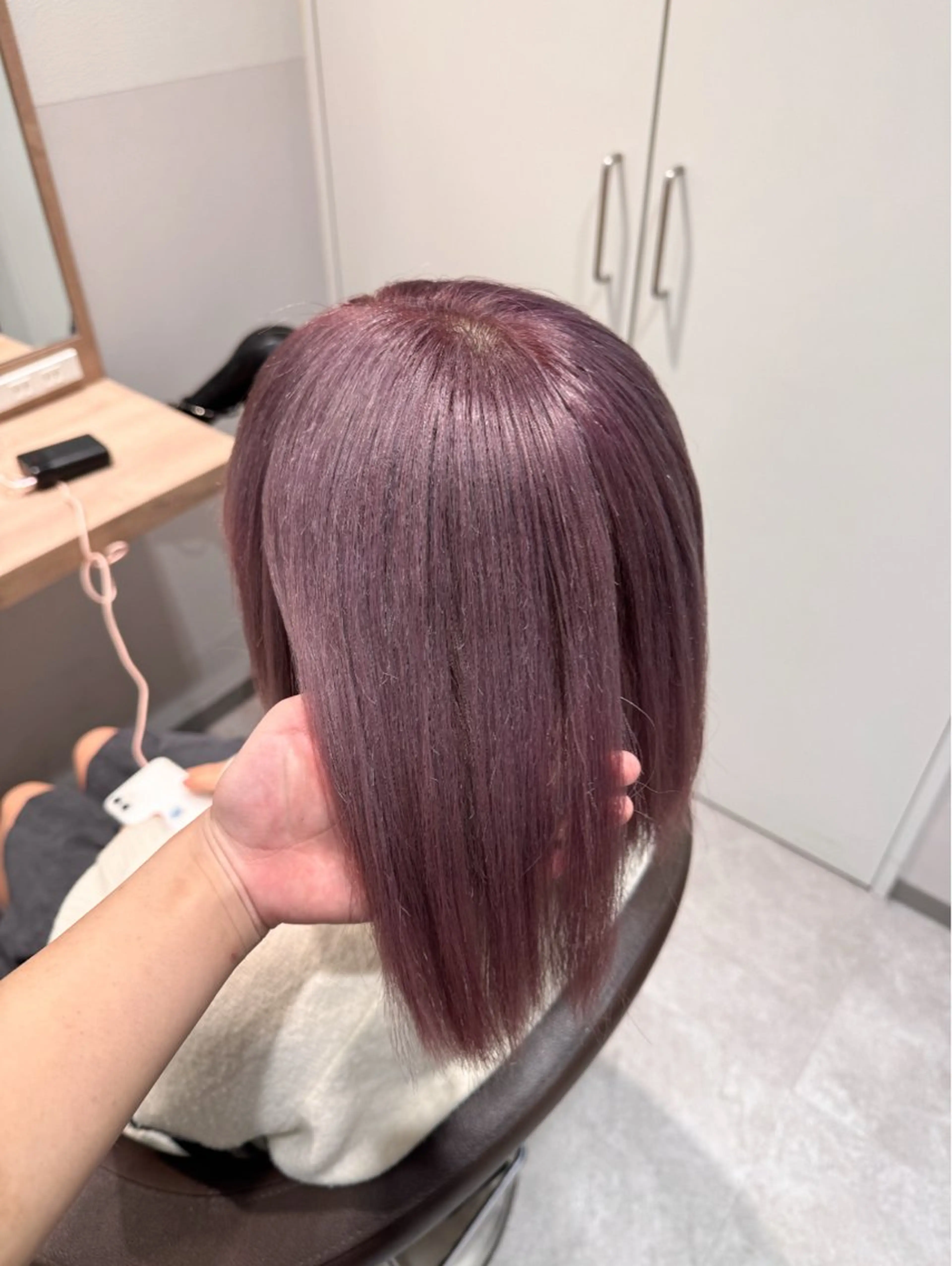 ミディアム カラー ブリーチ グレージュ ラベンダーカラー ラベンダーグレージュ ラベンダーグレー .ｒｅｏ 大宮のヘアケア屋さんのヘアスタイル