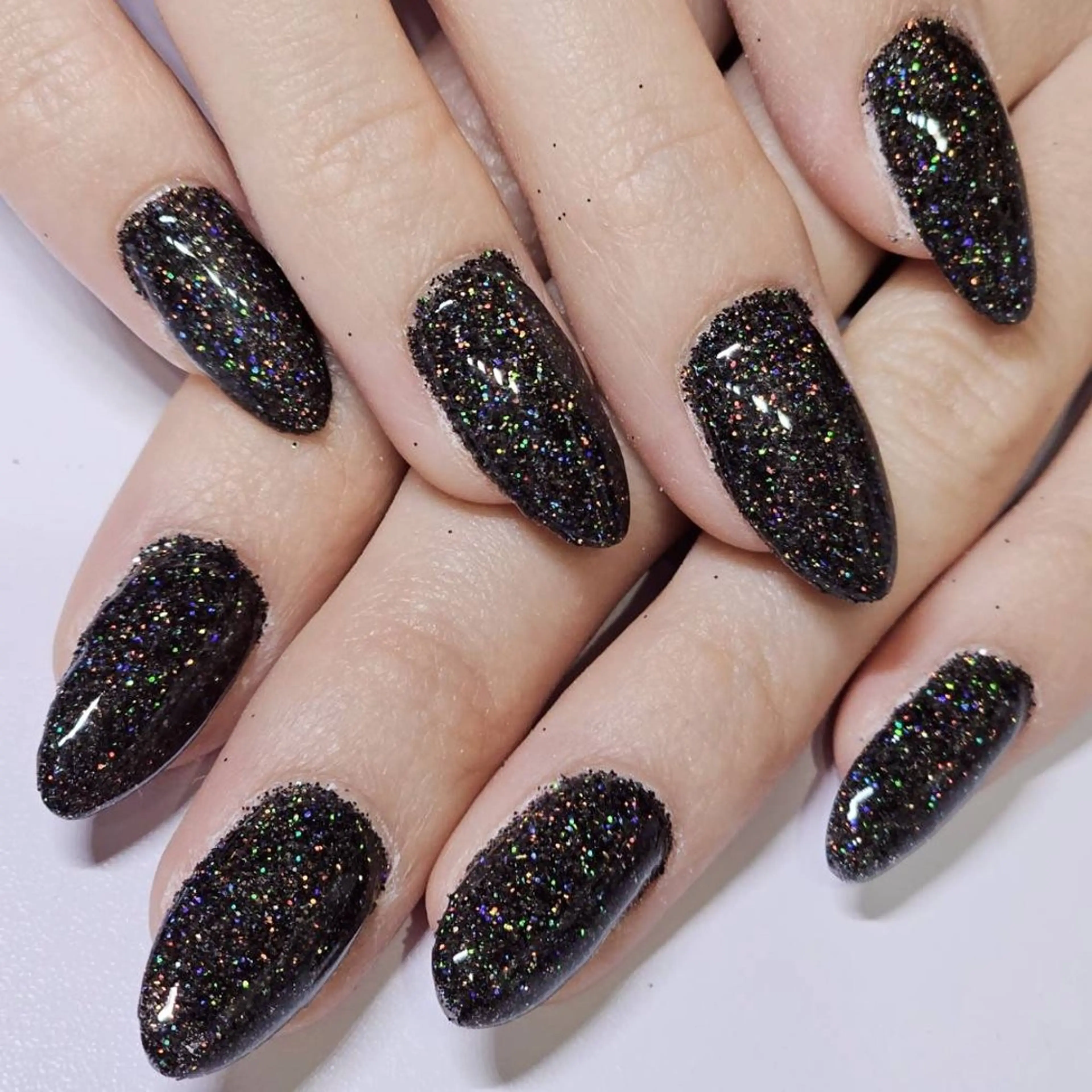 ネイル オーロラネイル ラメ(グリッター) ワンカラーネイル ハンドネイル よしだ ひろきのネイルデザイン