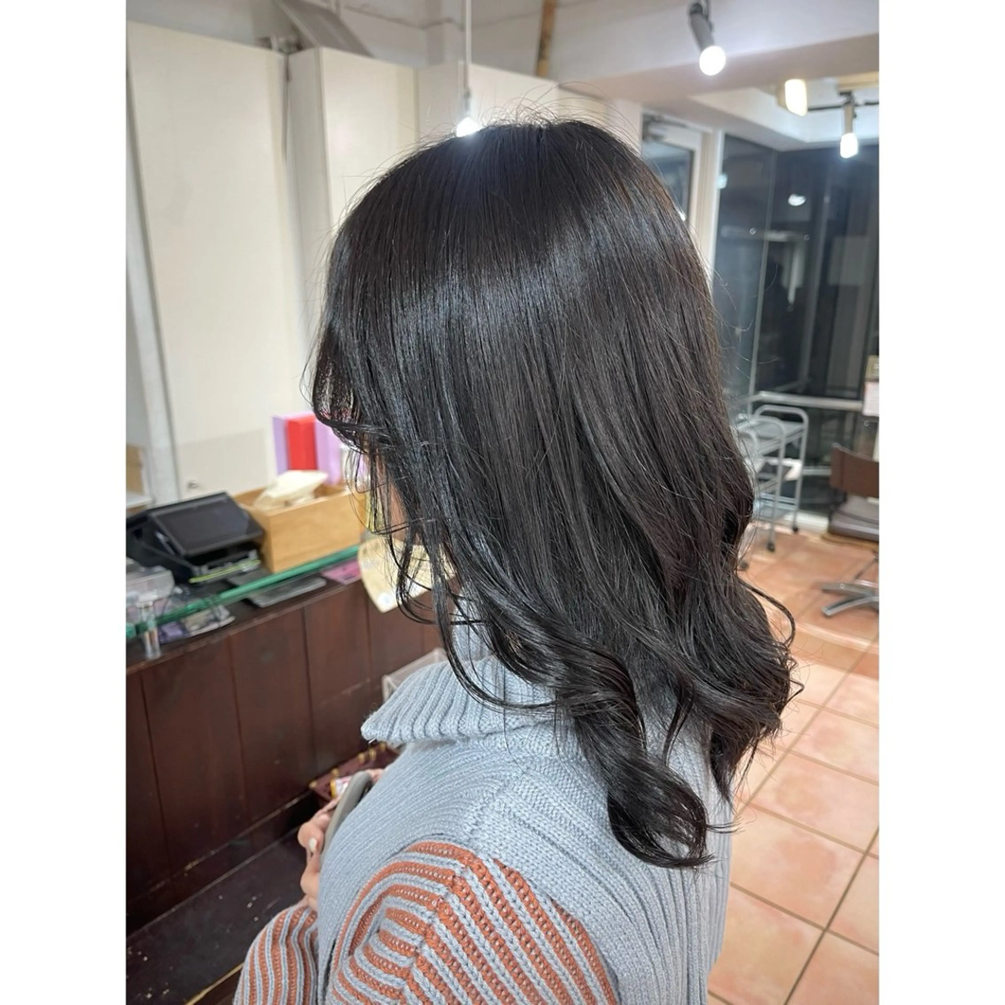 ミディアム カラー ヘアアレンジ カット ヘアカラー 🦋エクステ/透明感 カラー🦋宮川莉央のヘアスタイル