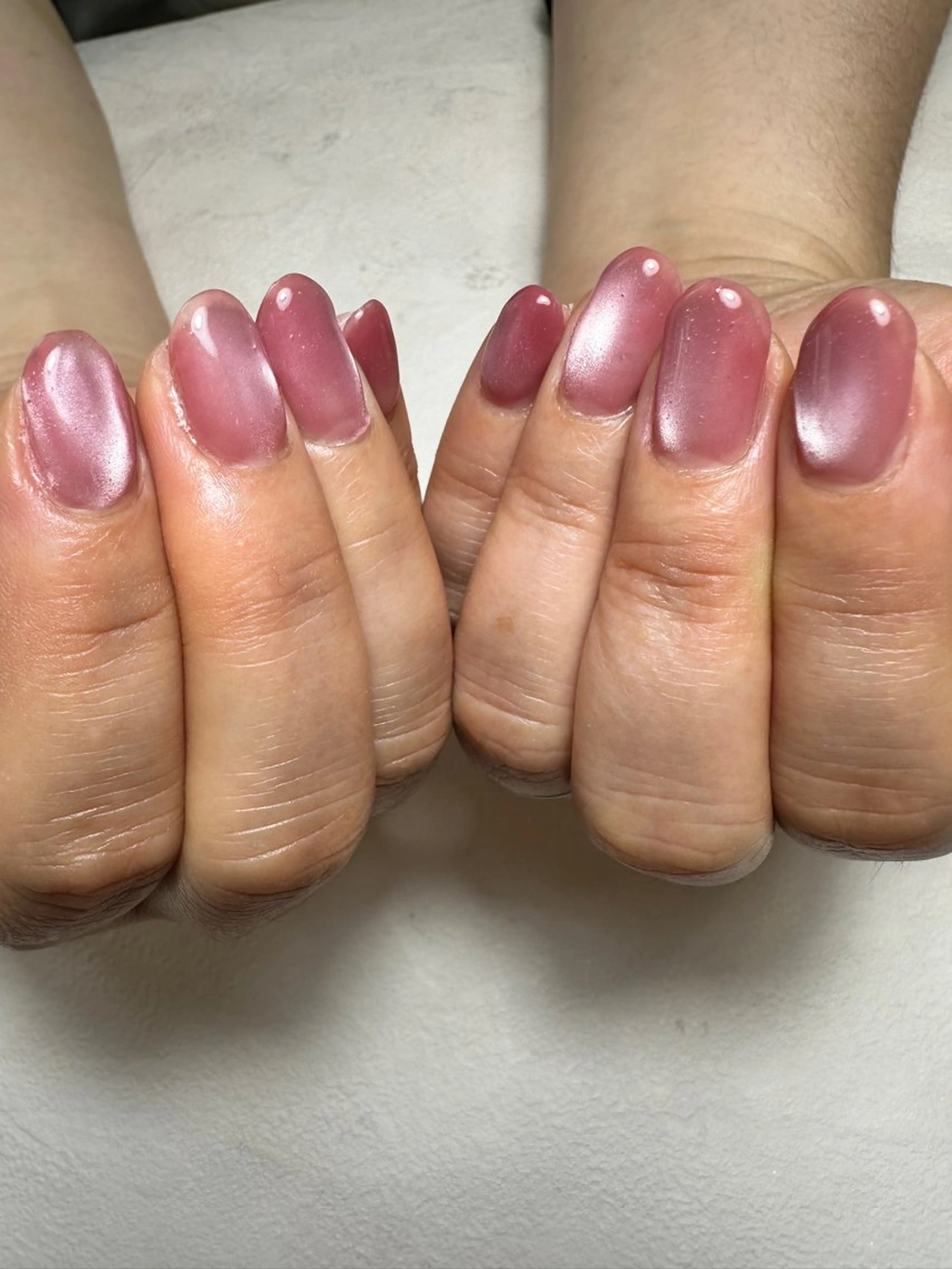 ネイル マグネットネイル ワンカラーネイル ピンク private. nailsalonのネイルデザイン