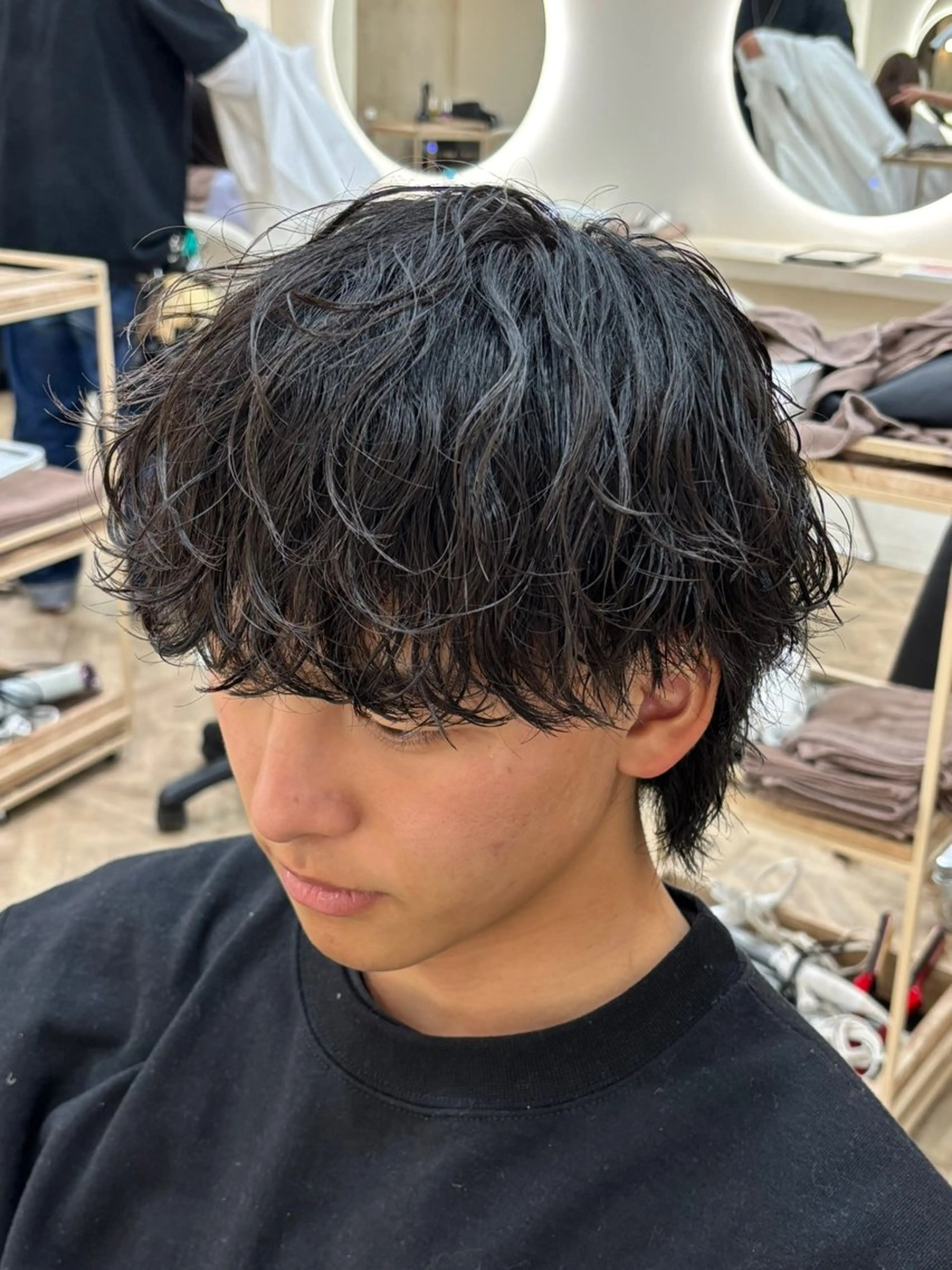 ショート パーマ メンズ メンズパーマ 波巻きパーマ スパイラルパーマ カット パーマ トリートメント パーマ職人DAIKI ツイスパ/波巻きのヘアスタイル