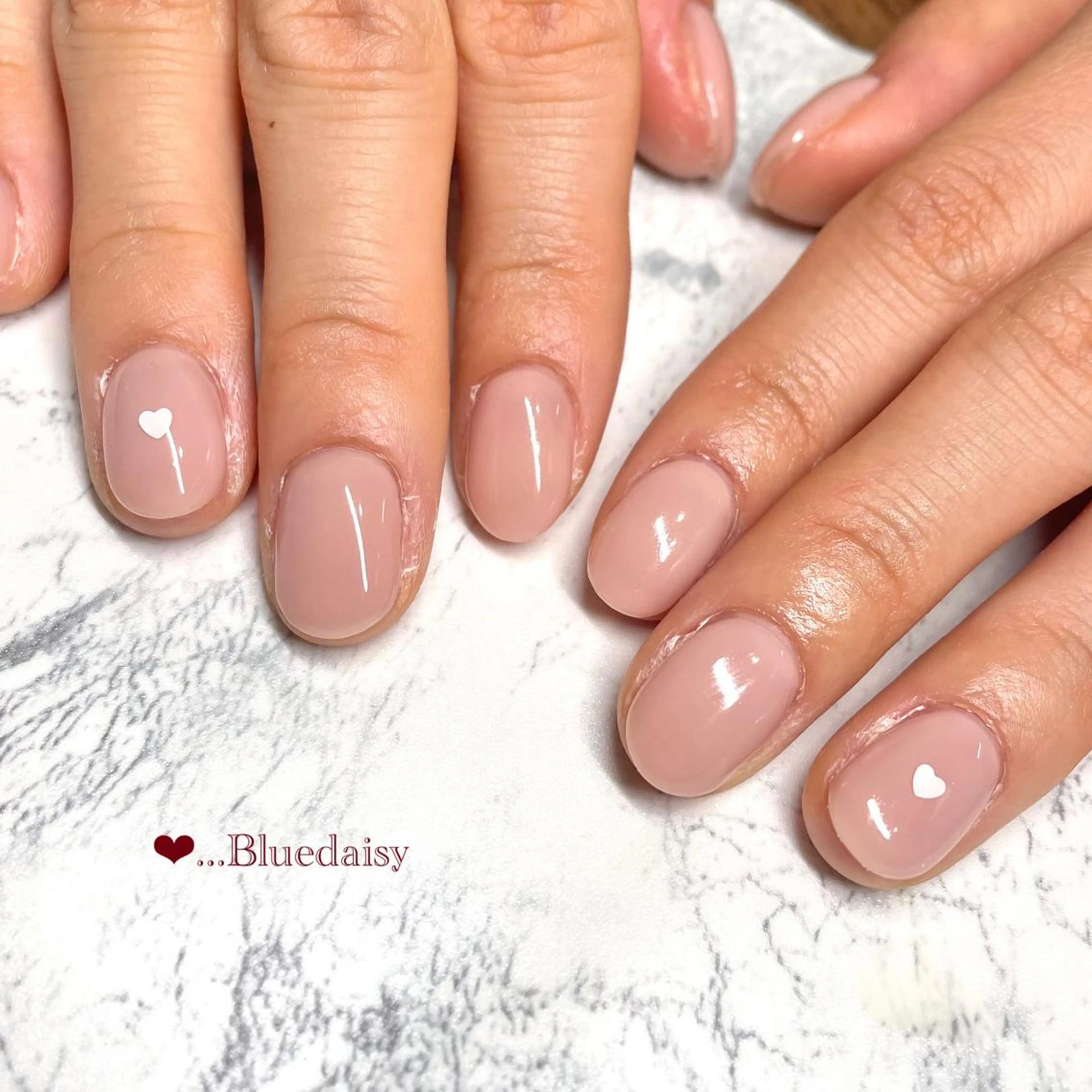 ネイル ピンク Blue daisy 栄本店のネイルデザイン