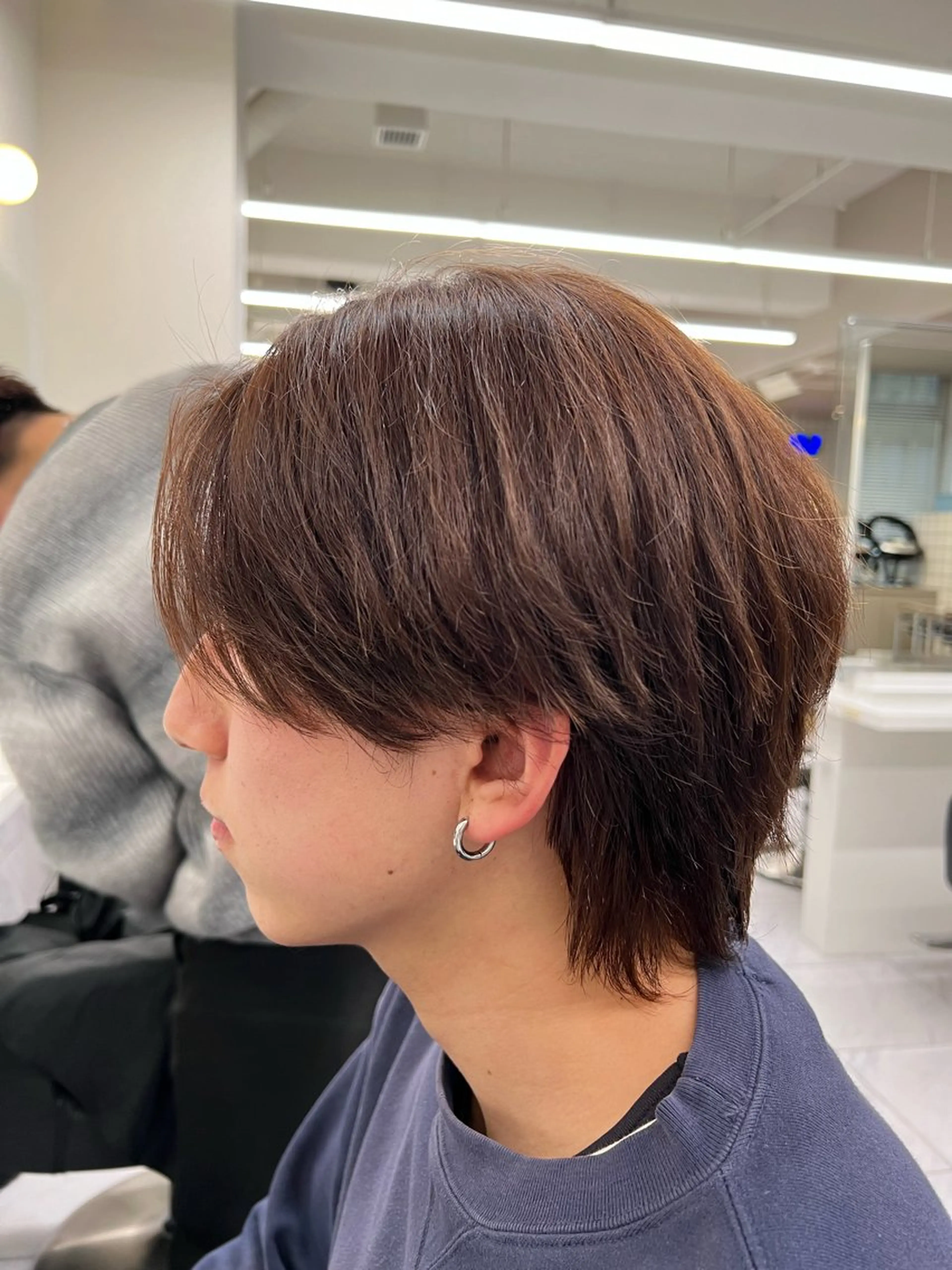 ショート メンズ 韓国風艶髪🎀 暖色カラー🤍のヘアスタイル