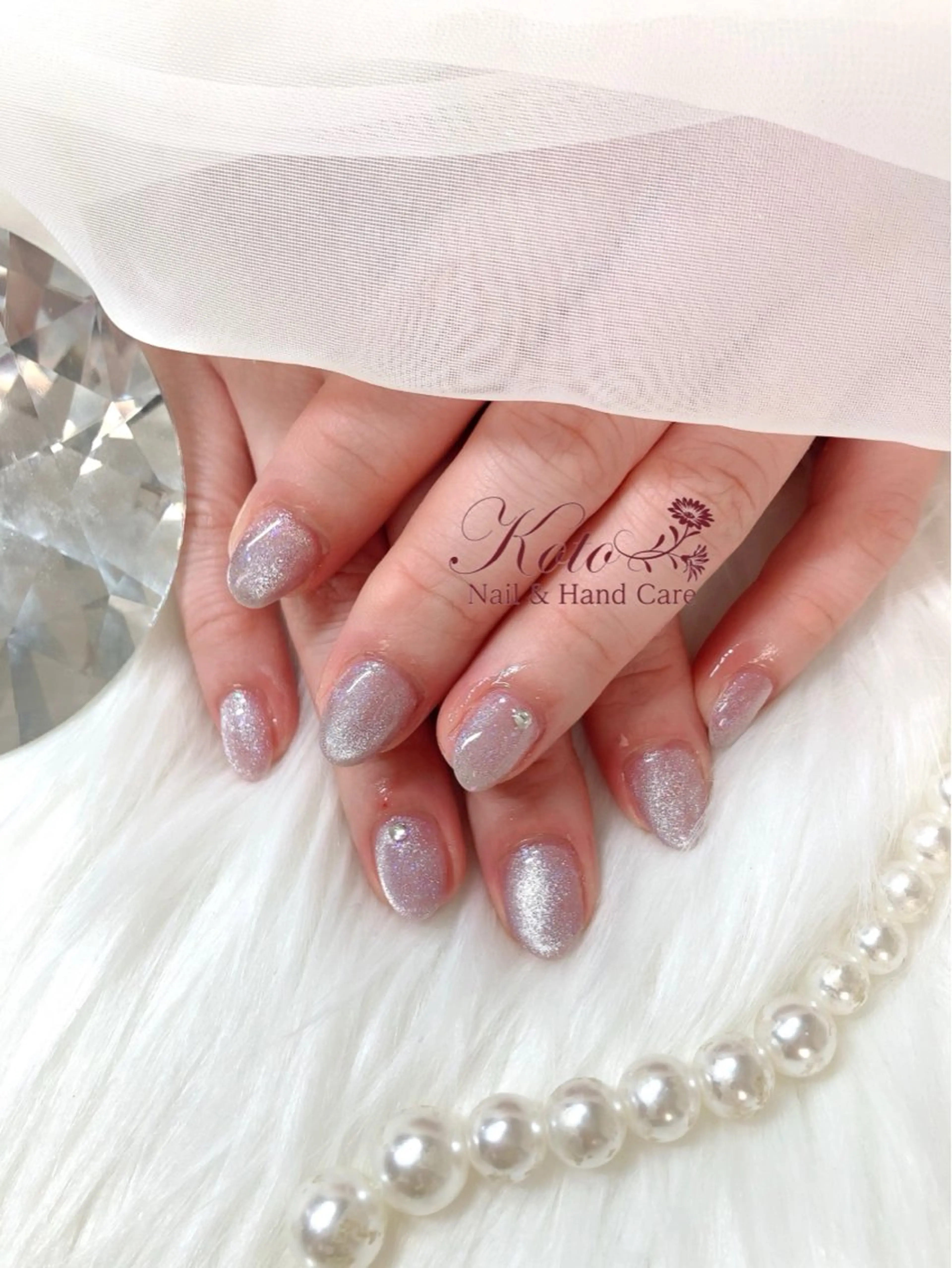 ネイル 長さ出し ジェルネイル マグネットネイル 持ち込み ニュアンスネイル ハンドネイル Nail Salon KOTOのネイルデザイン