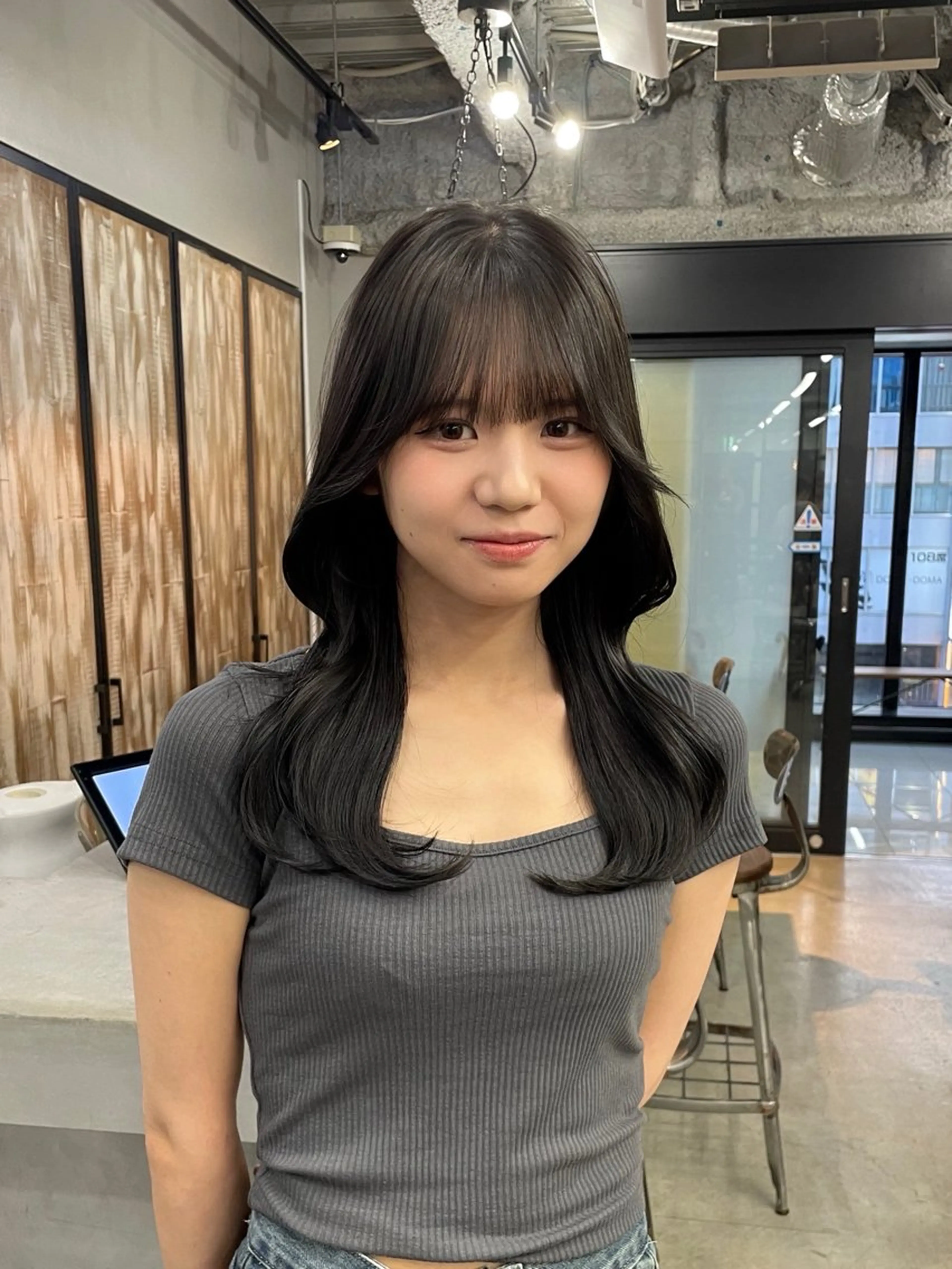 ロング カラー 新宿/韓国ヘア/ 髪質改善ストレートのヘアスタイル
