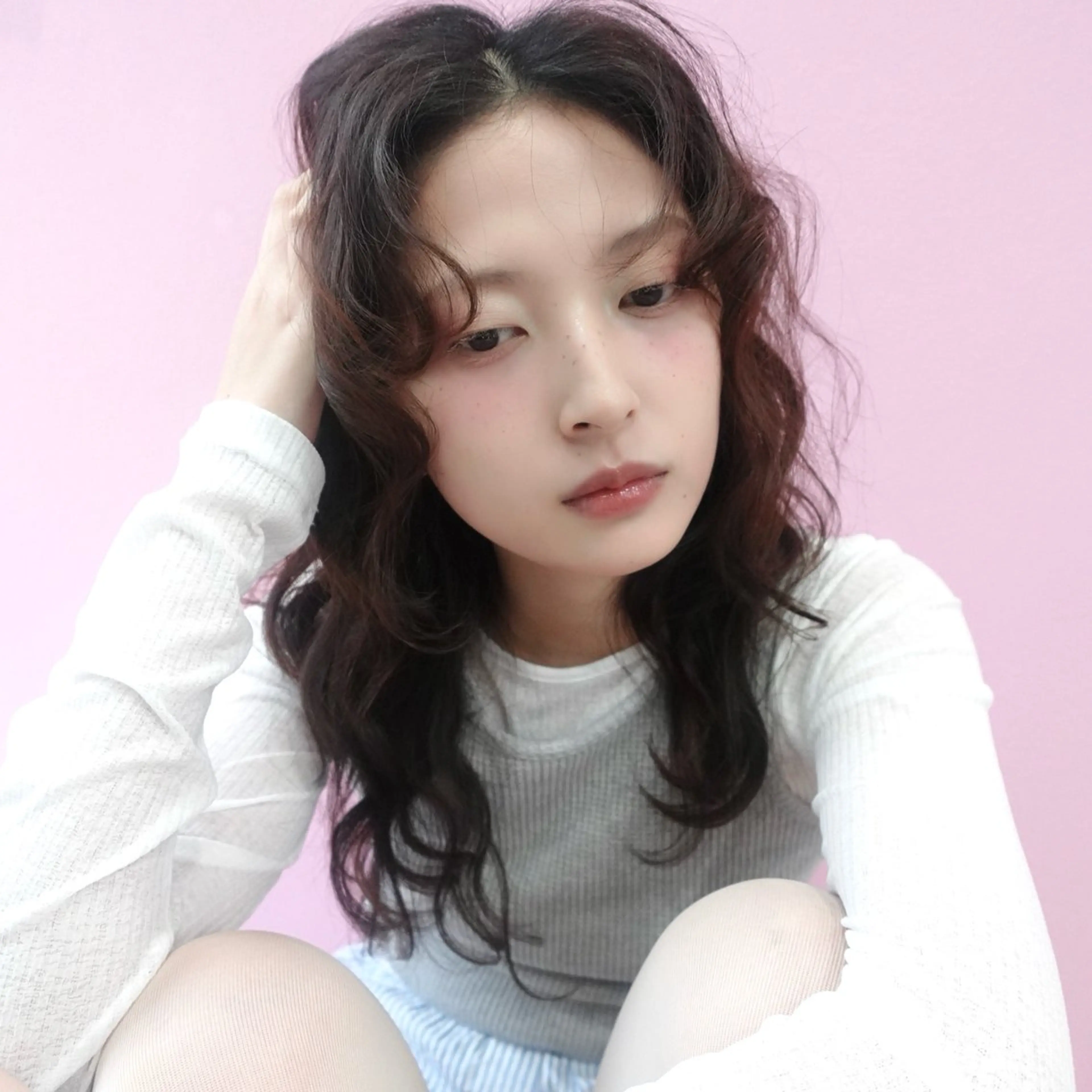 セミロング カラー 透明感カラー カット ヘアカラー トリートメント 水原波津輝/ボブ /ニュアンスパーマのヘアスタイル