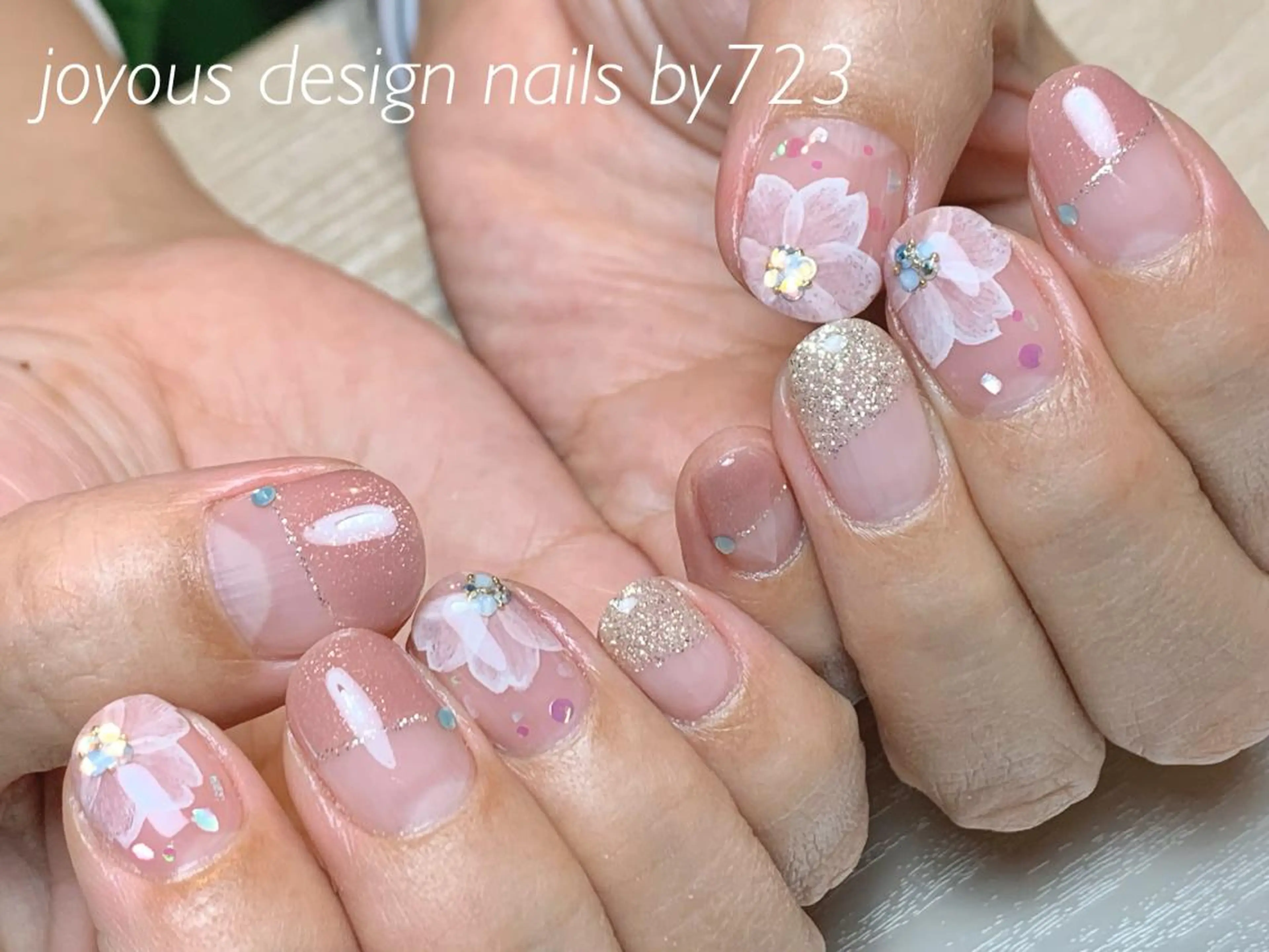 ネイル ストーンネイル ハンドネイル jdn natsumiのネイルデザイン