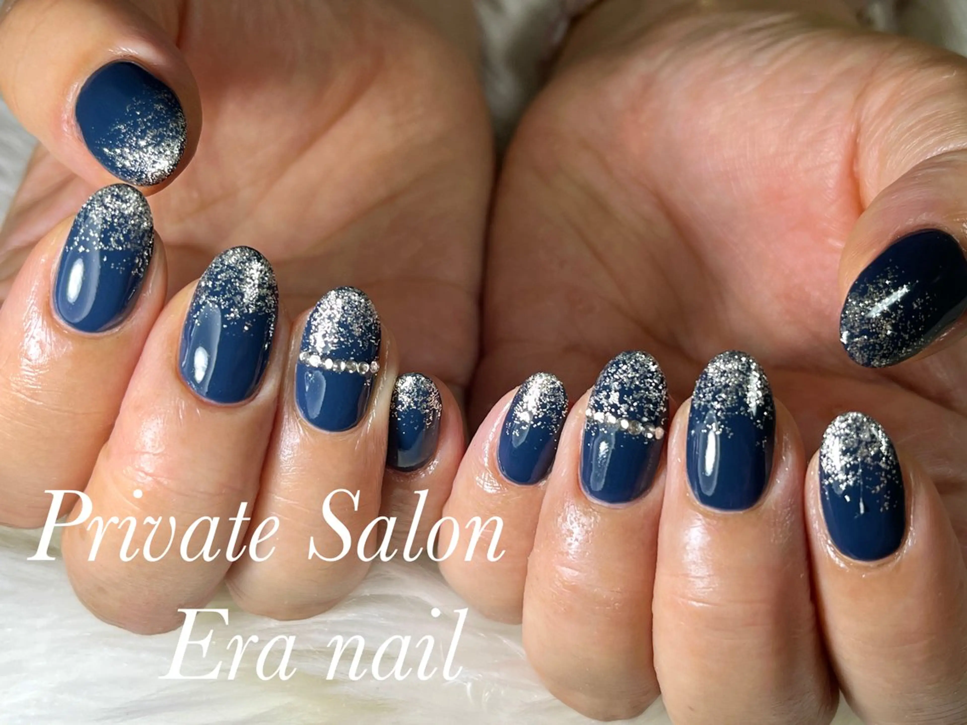 ネイル グラデーション ラメ(グリッター) ラメグラデーション ワンカラーネイル ハンドネイル Era nailのネイルデザイン