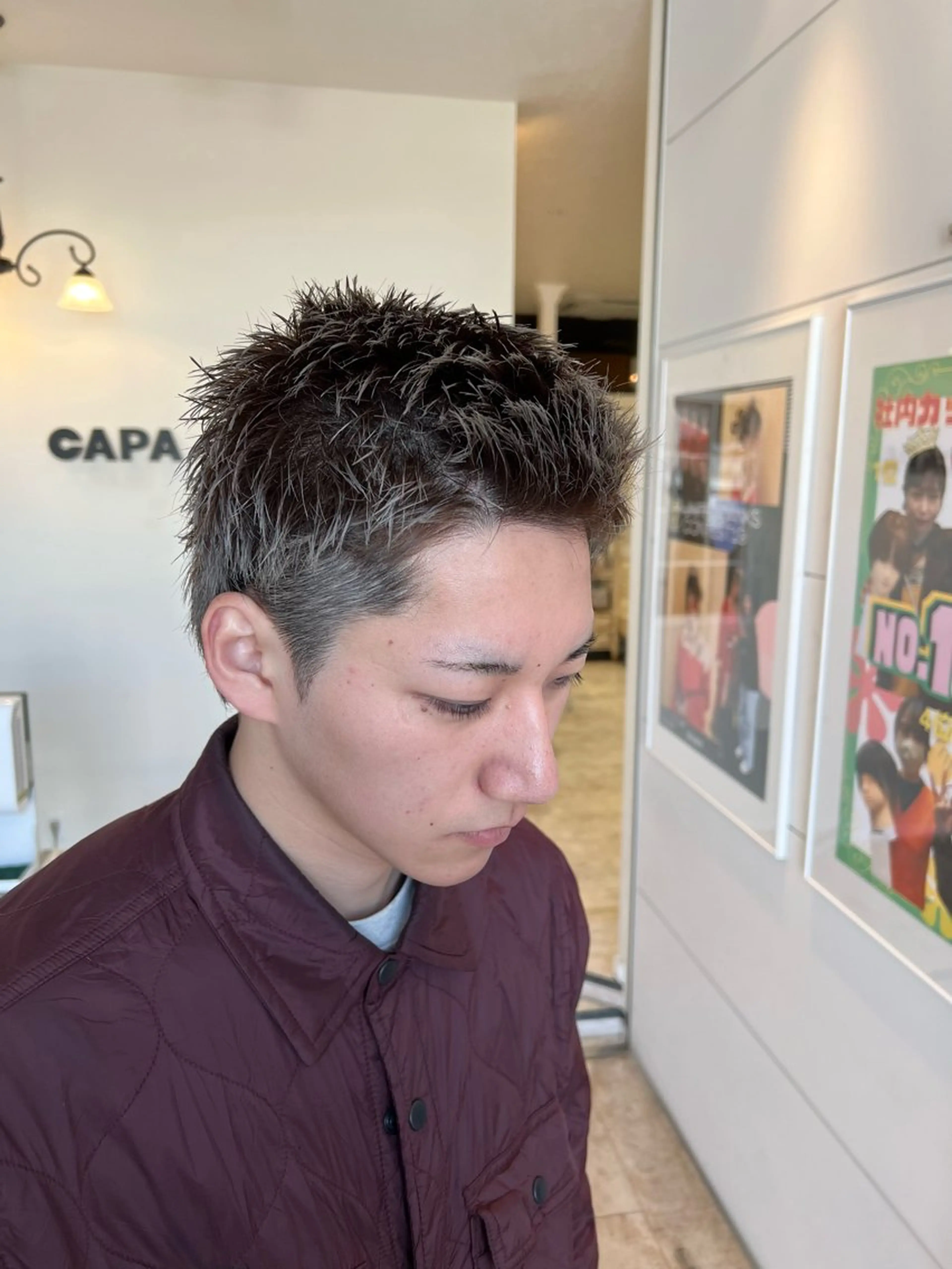 カラー メンズ メンズバレイヤージュ メンズハイライト バレイヤージュ ハイライトカラー 🍏すがの みき🍏のヘアスタイル