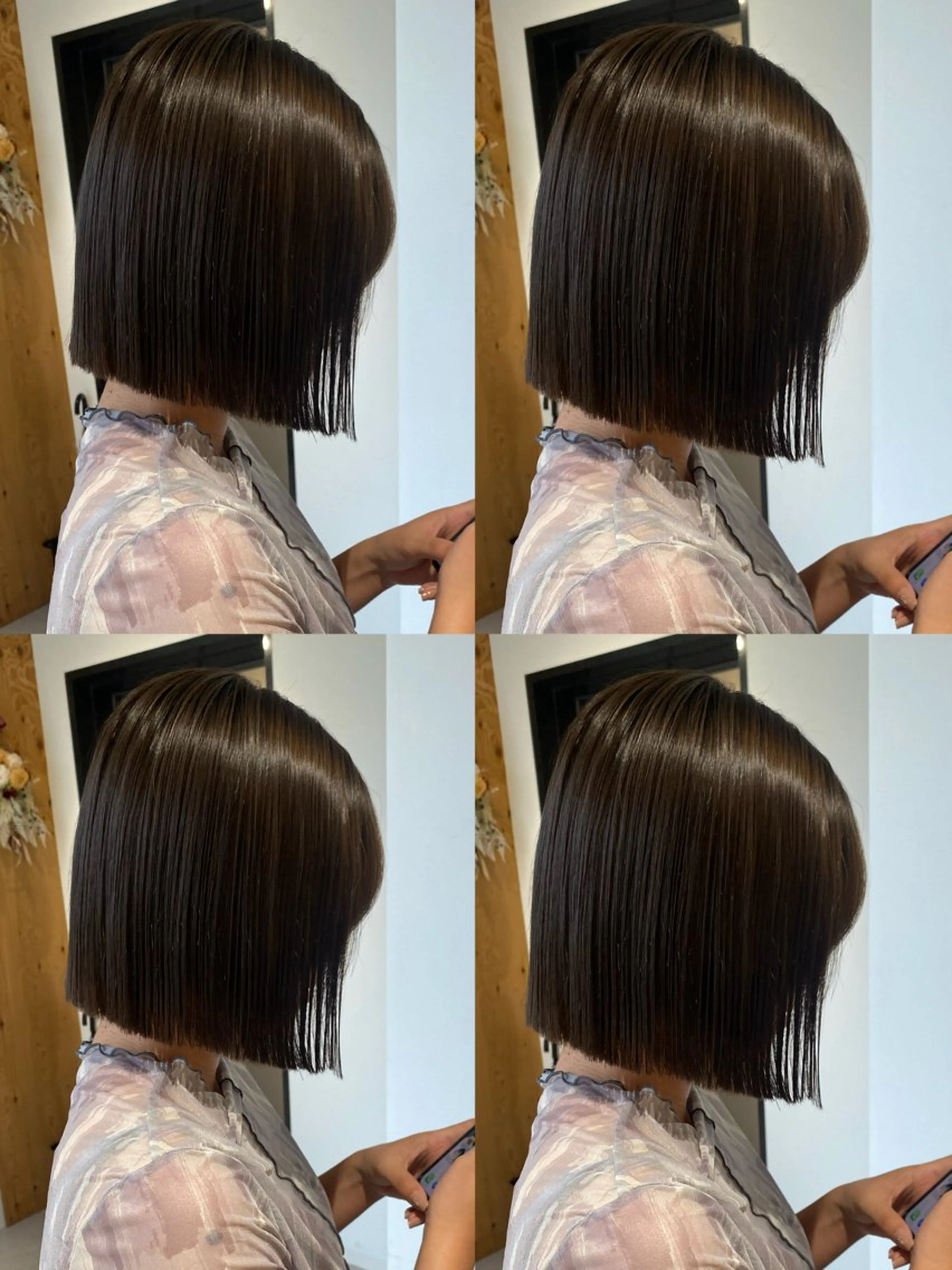 ショート カラー 髪質改善 カット ヘアカラー トリートメント fier_umeda 梨花 rifaのヘアスタイル