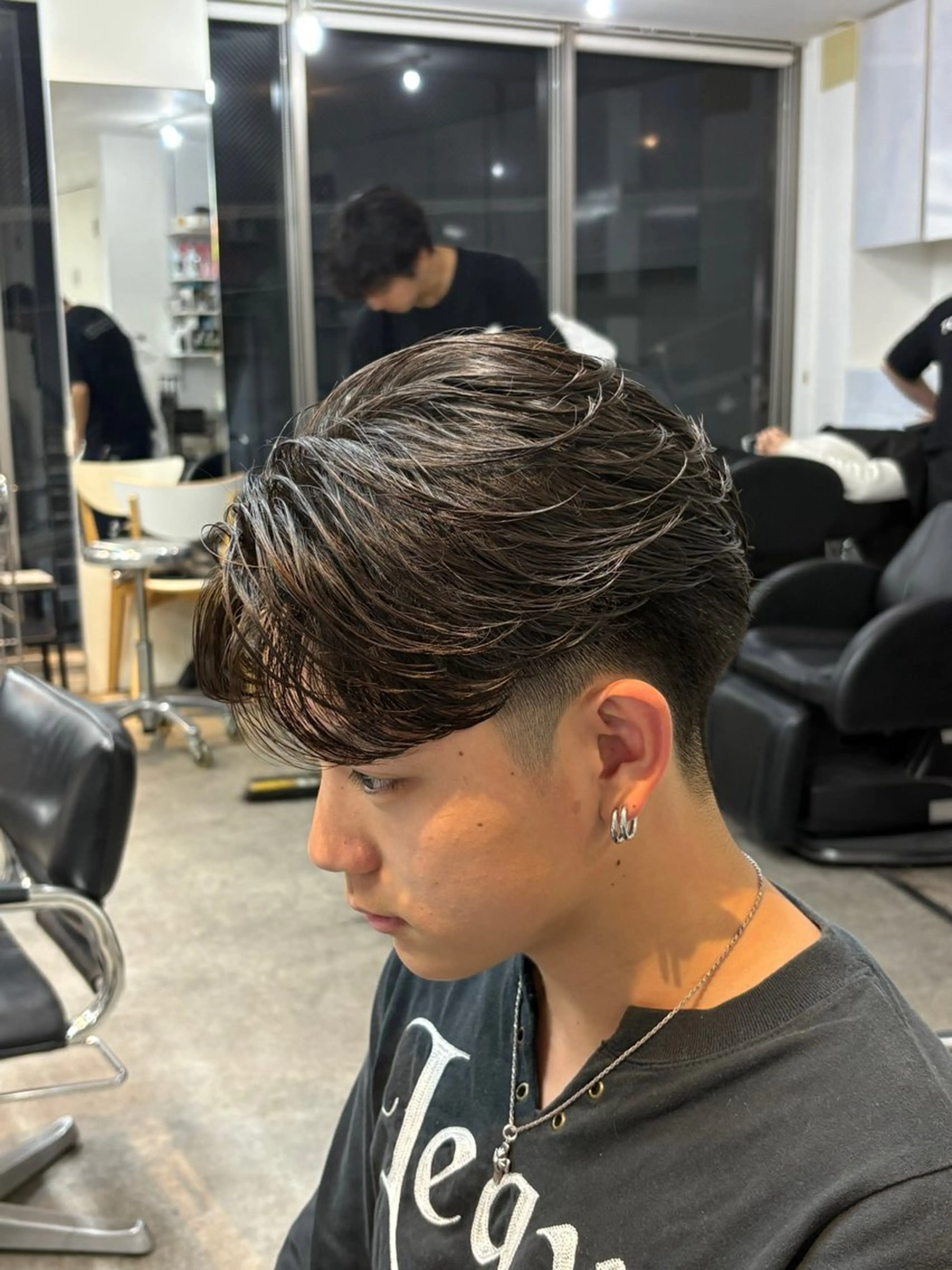 ショート パーマ メンズ カット パーマ トリートメント fifthメンズ原宿 波巻きパーマ平居俊太のヘアスタイル