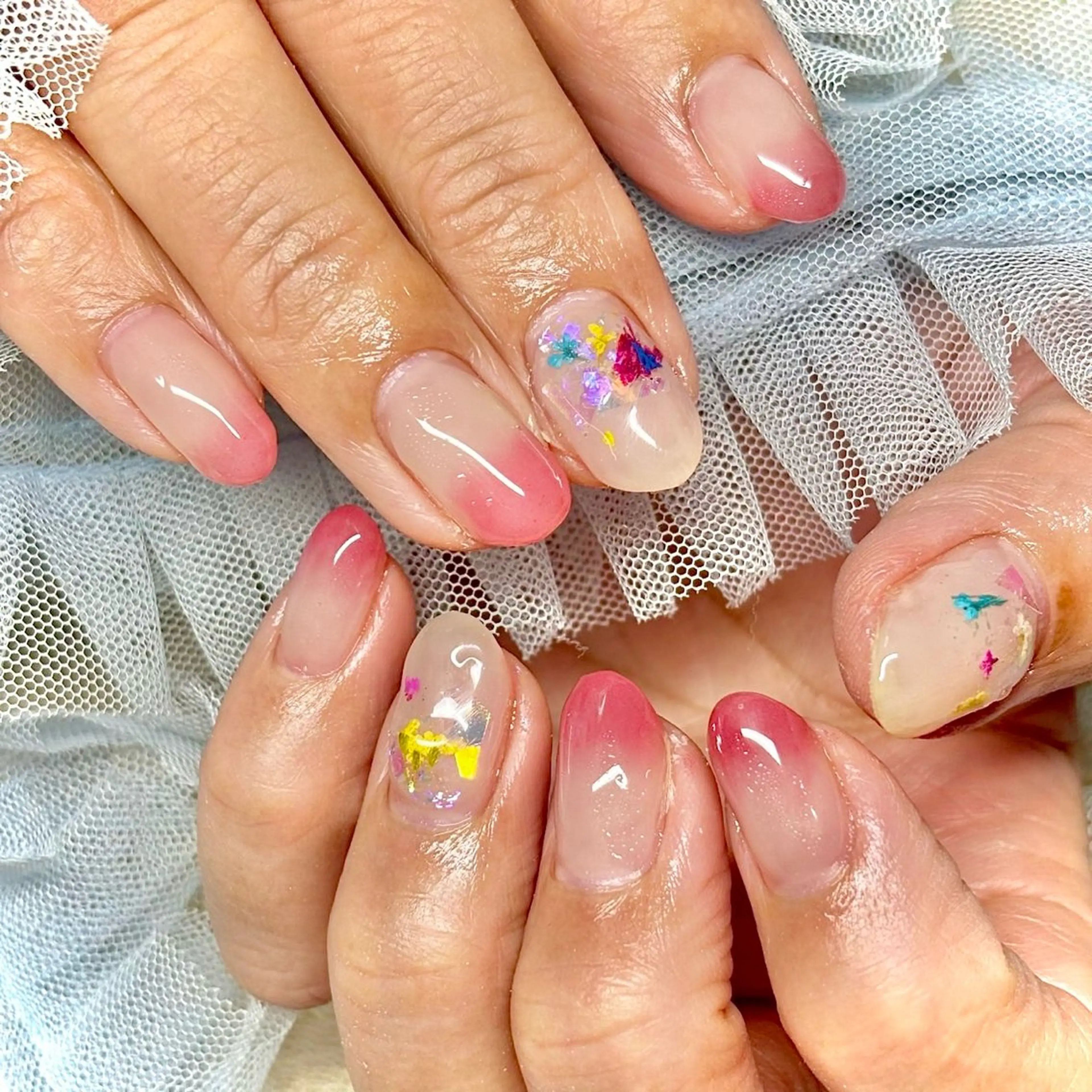 ネイル グラデーション 冬ネイル miminon 自宅ネイルサロンのネイルデザイン