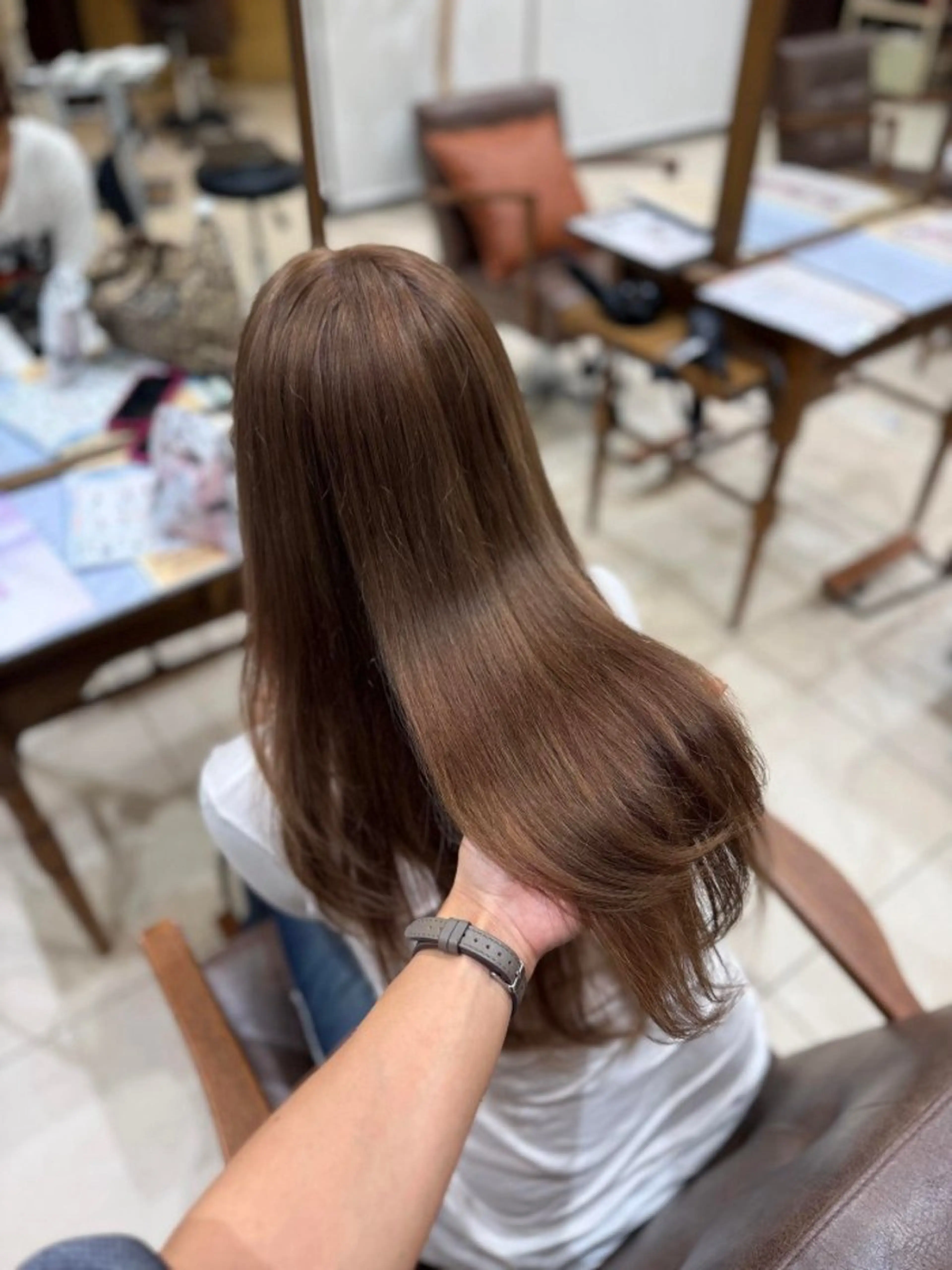 【🐶5月限定🐱】透明感カラー＋髪質改善トリートメント🖤🩵の写真