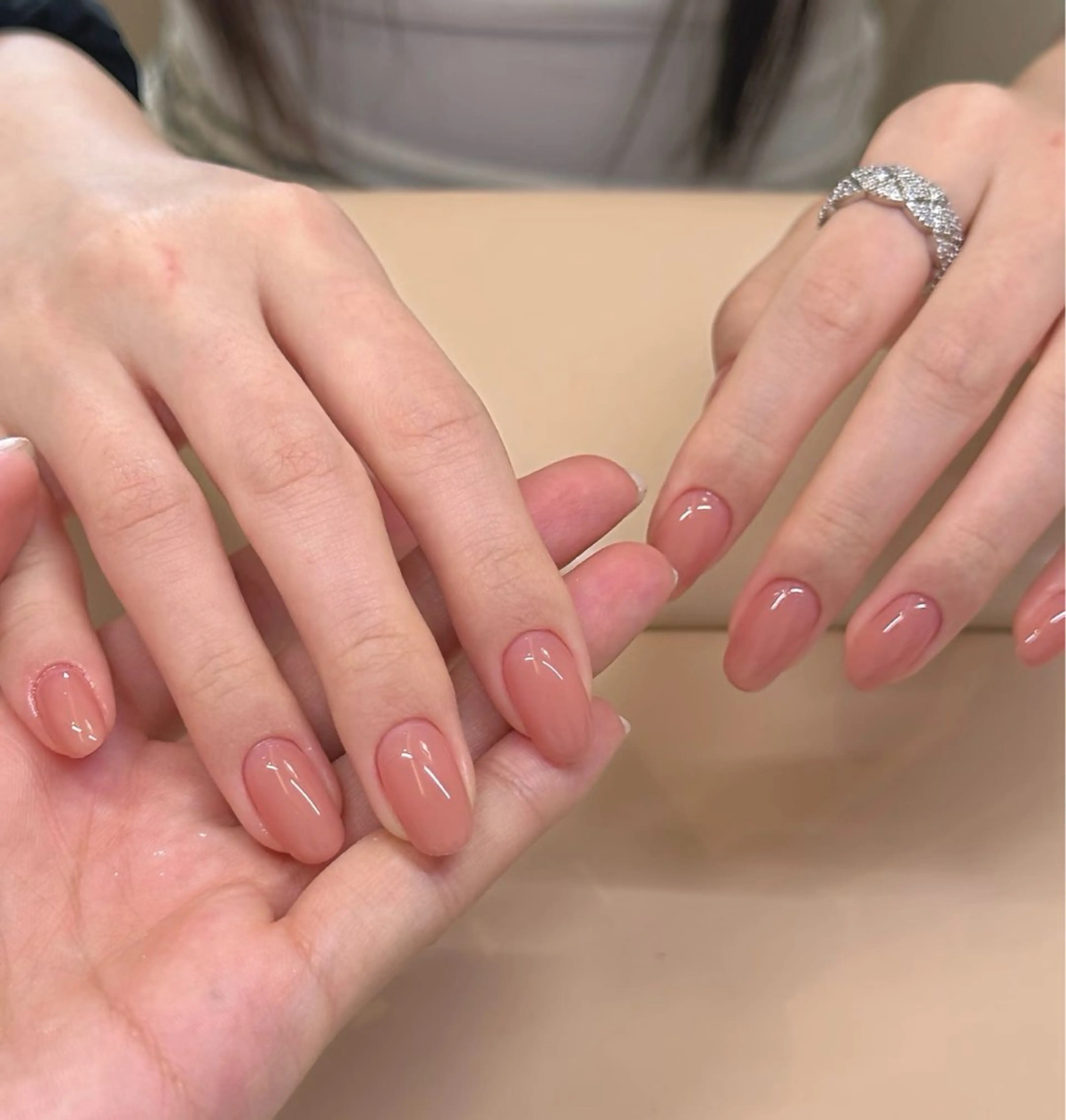 ネイル ジェルネイル オフィスネイル ワンカラーネイル パラジェル シンプルネイル ハンドネイル パラジエル専門 wilu 二子玉川店のネイルデザイン