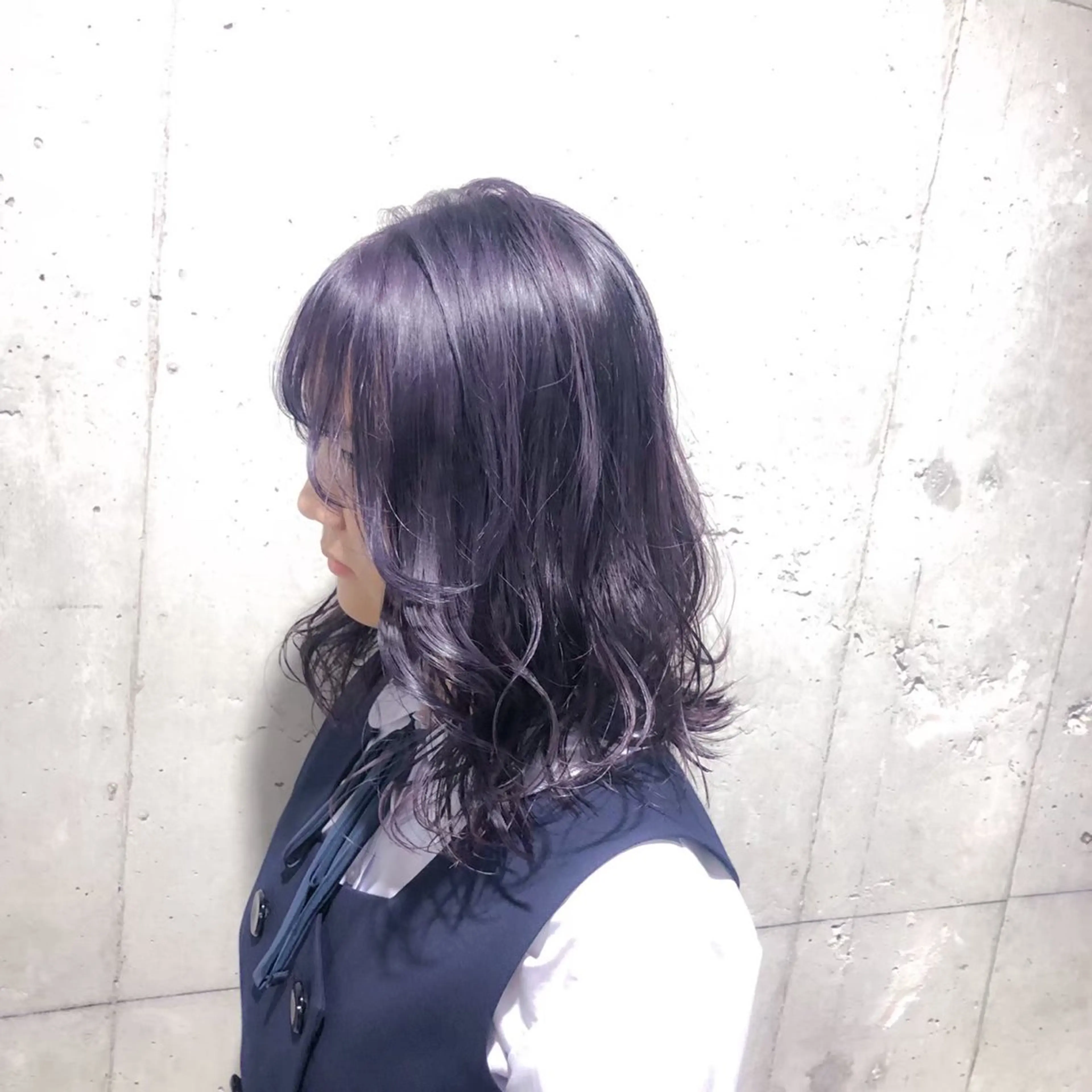 ロング カラー グレージュ ラベンダーカラー ラベンダーグレージュ ラベンダーグレー ヘアカラー 💖トレンド春夏 カラー💖FUTAのヘアスタイル